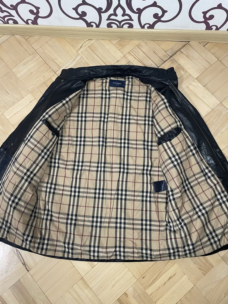 Burberry Vintage Burberry Leather Jacket Size US L / EU 52-54 / 3 - 3 Thumbnail