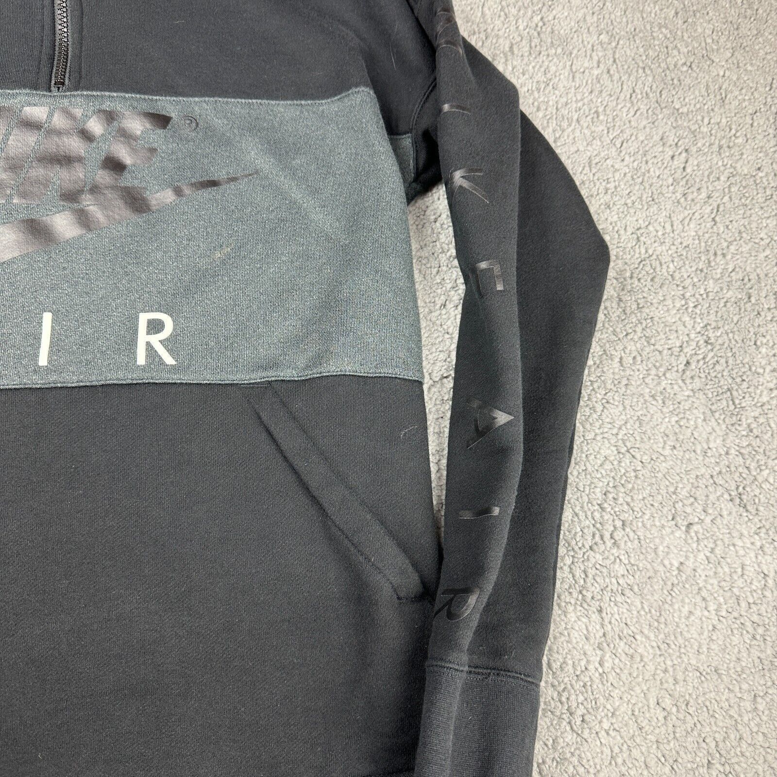 Nike Nike Air 1/2 Zip Pullover Fleece Sweatshirt Spellout Logo Size US M / EU 48-50 / 2 - 3 Thumbnail