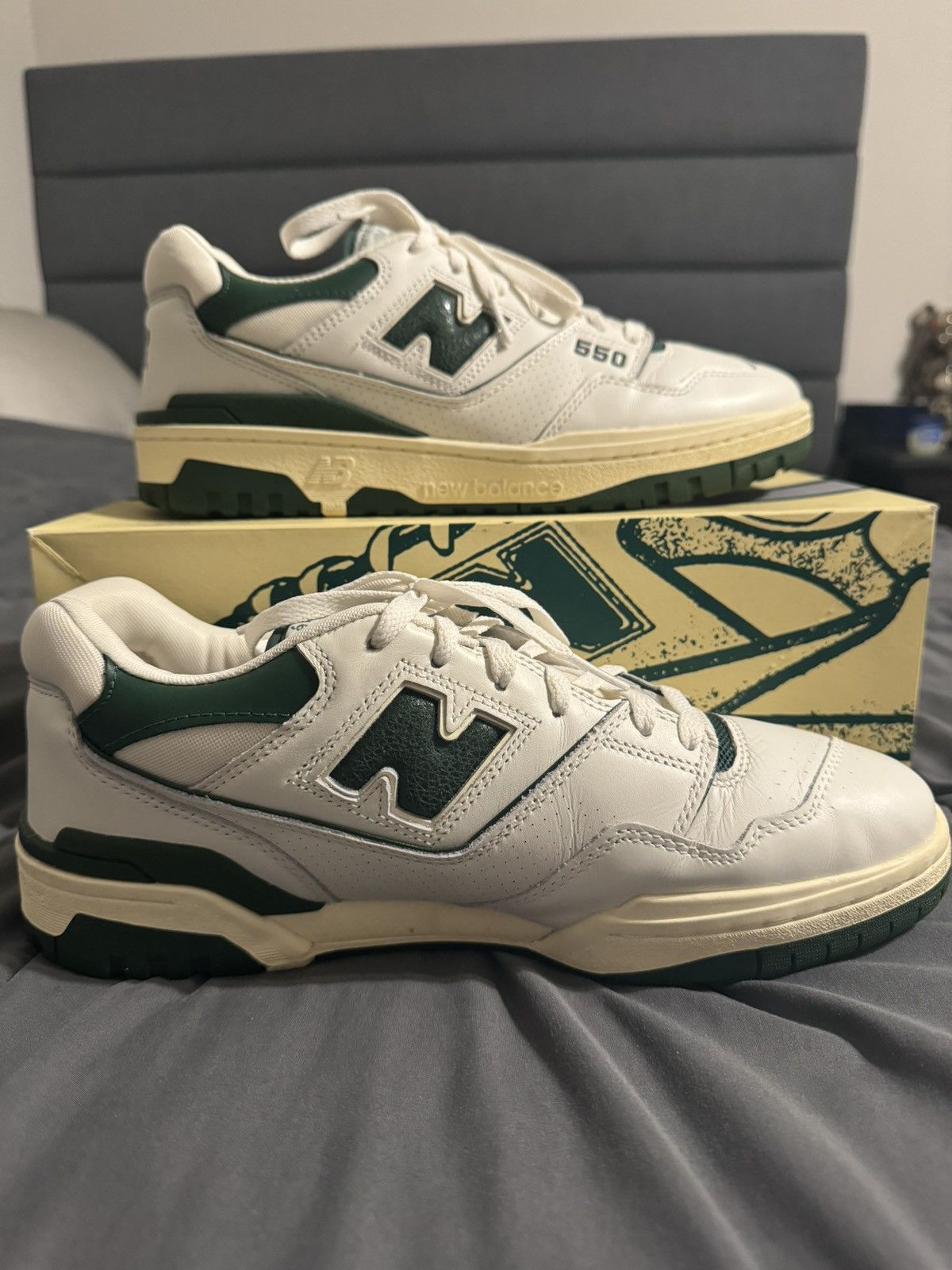Aime Leon Dore × New Balance New Balance 550 - Aime Leon Dore White Green Size US 10.5 / EU 43-44 - 3 Thumbnail