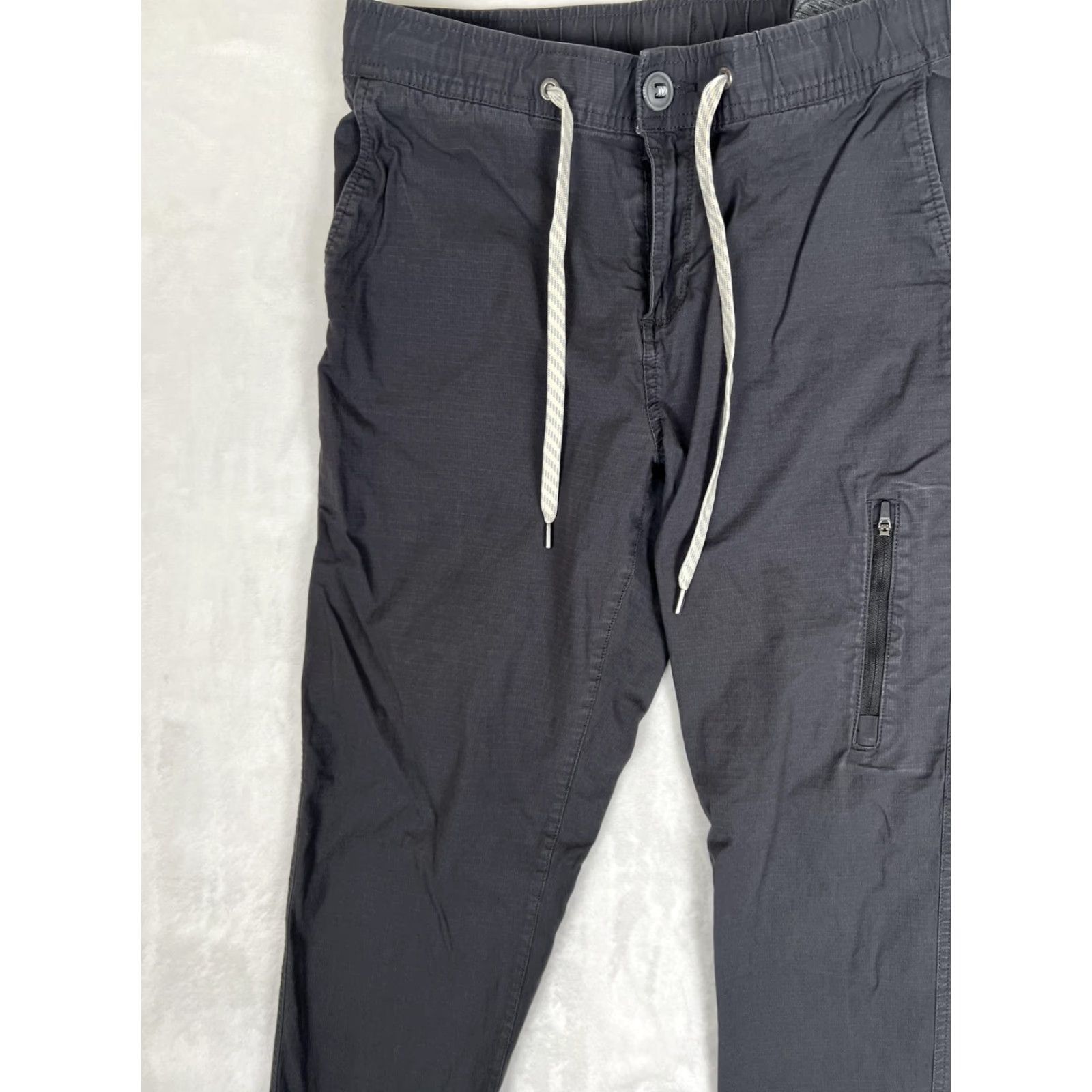 Vuori Vuori Jogger Pants Mens Small Gray Organic Cotton Stretch Zip Ripstop Size US 29 - 3 Thumbnail