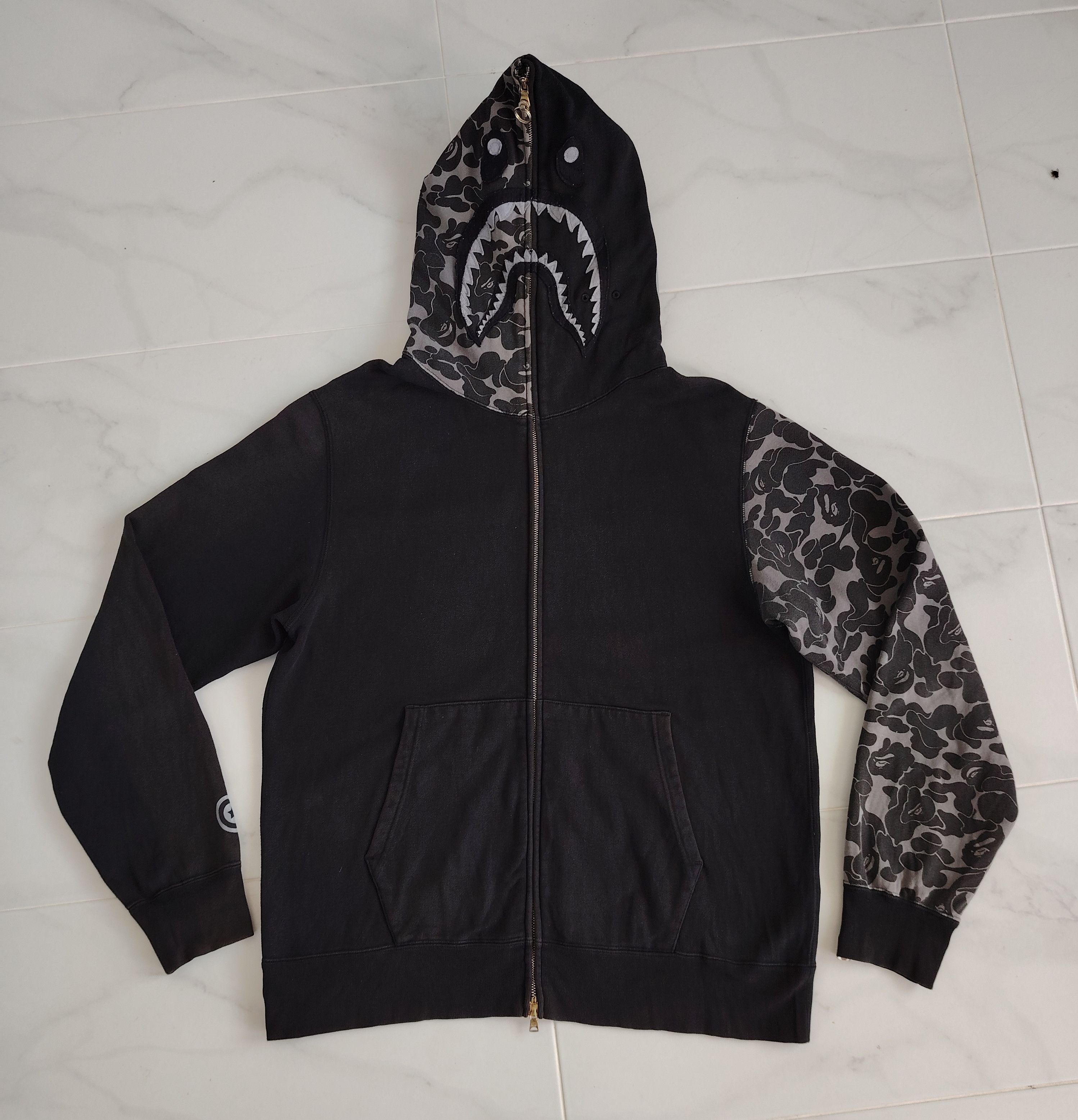 Rare!! BAPE × JAM HOME MADE Shark full zip hoodie