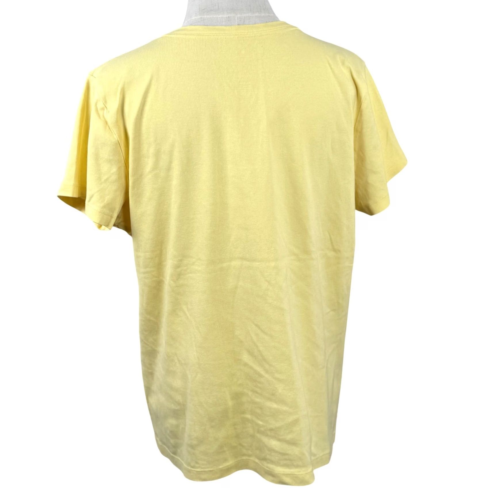 Vintage St. John's Bay Womens XL T-Shirt Yellow V-Neck Short Sleeve Cotton Essential Tee Size XL / US 12-14 / IT 48-50 - 2 Thumbnail