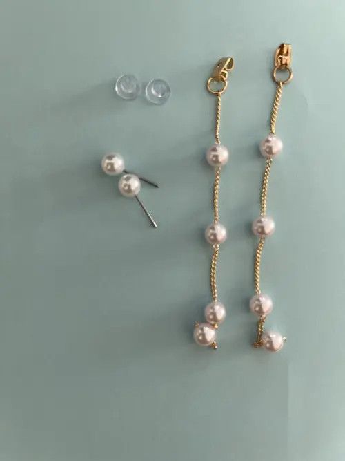 VIBE Pearl bead Long Drop Earring Size ONE SIZE - 5 Thumbnail