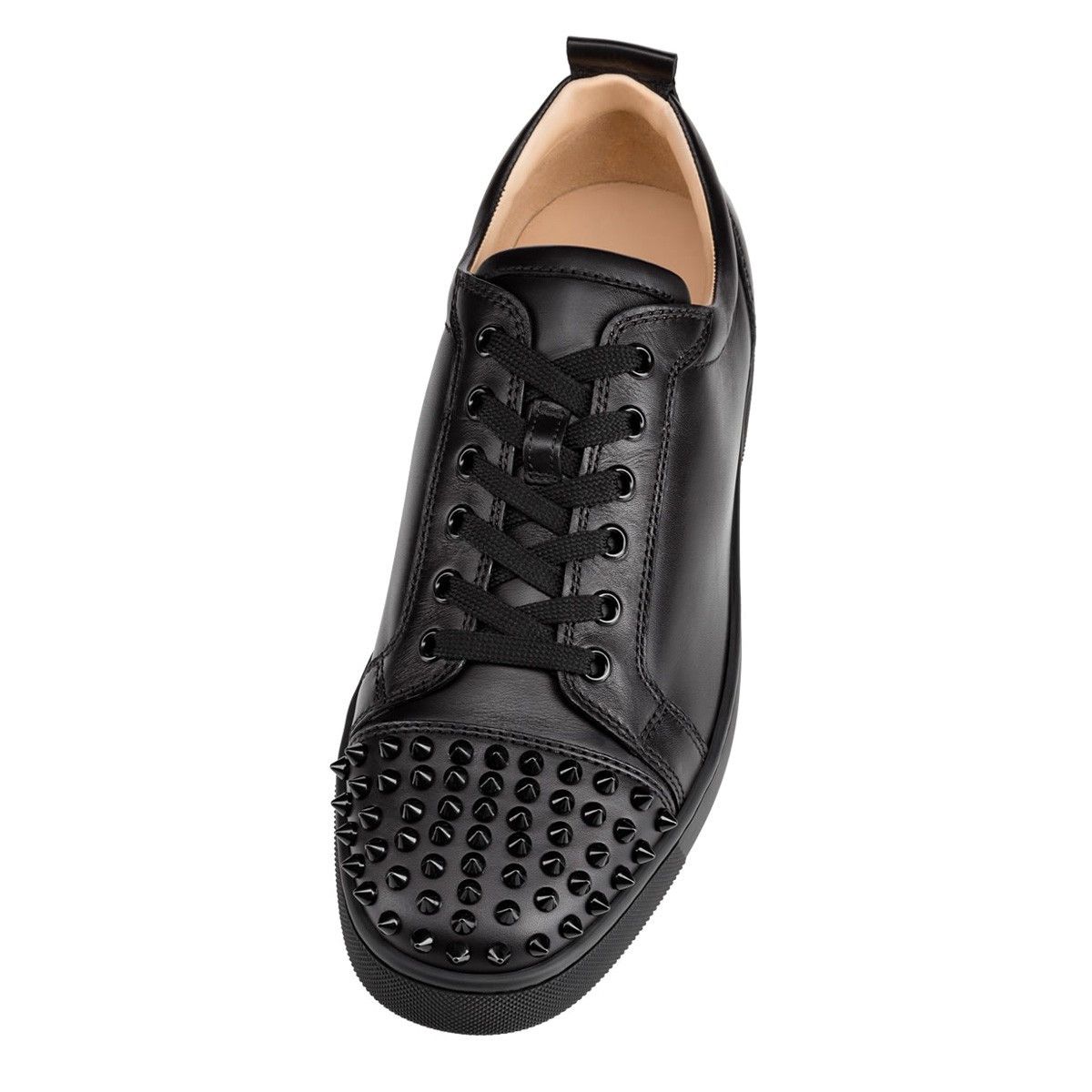 Christian Louboutin oc11z0425 Louis Junior Spikes Flat in Black Size US 10.5 / EU 43-44 - 4 Thumbnail