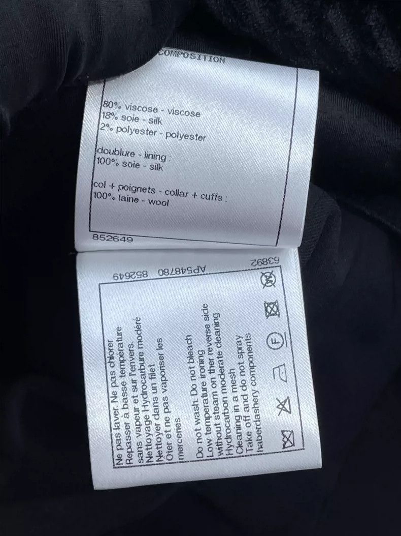 Chanel Chanel Blue Black Velvet Jacket with Pockets -2505 Size US S / EU 44-46 / 1 - 4 Thumbnail