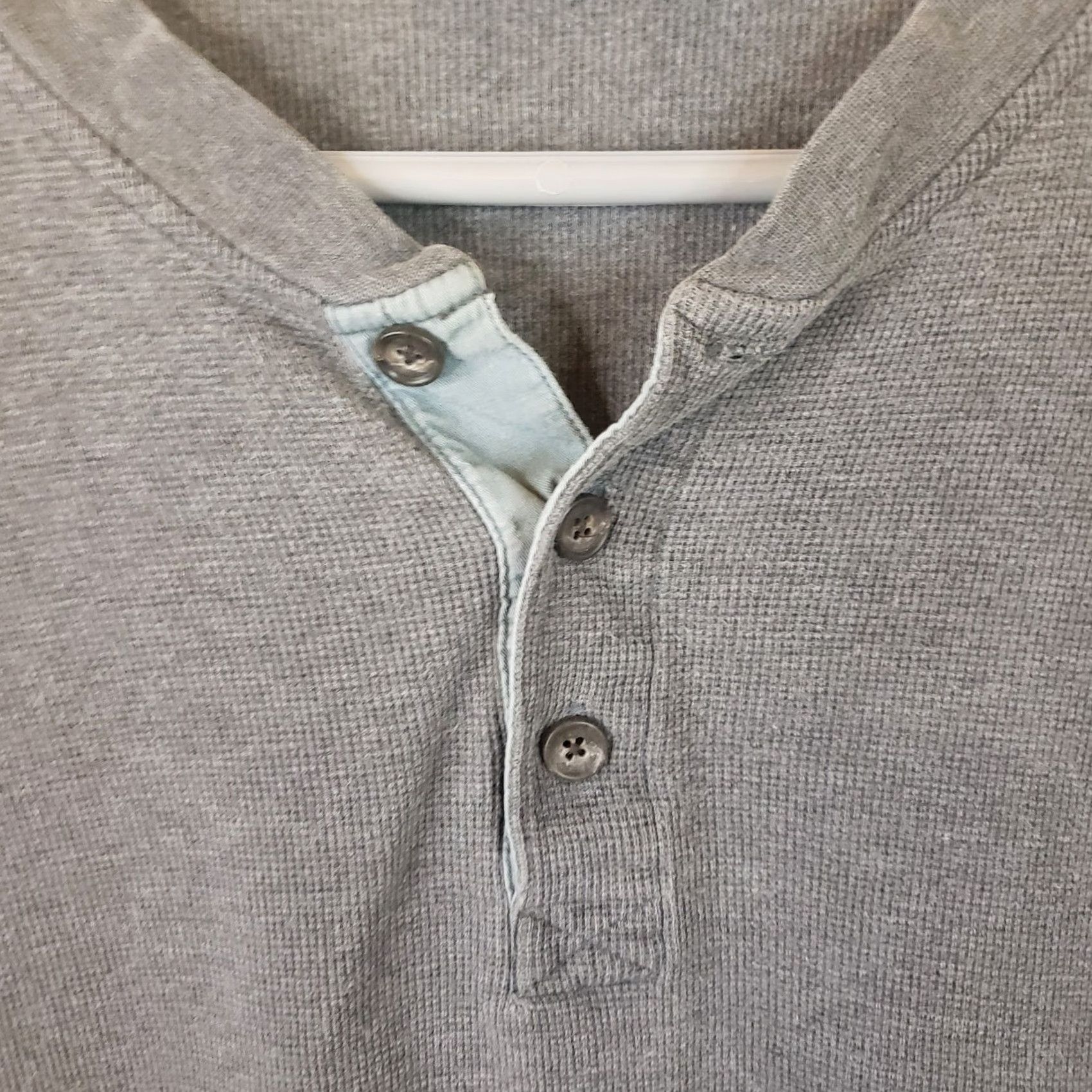 Vintage VINTAGE LL Bean Henley Shirt Men XXL Regular Gray Cotton Traditional Fit Long Sleeve Size US XXL / EU 58 / 5 - 4 Thumbnail