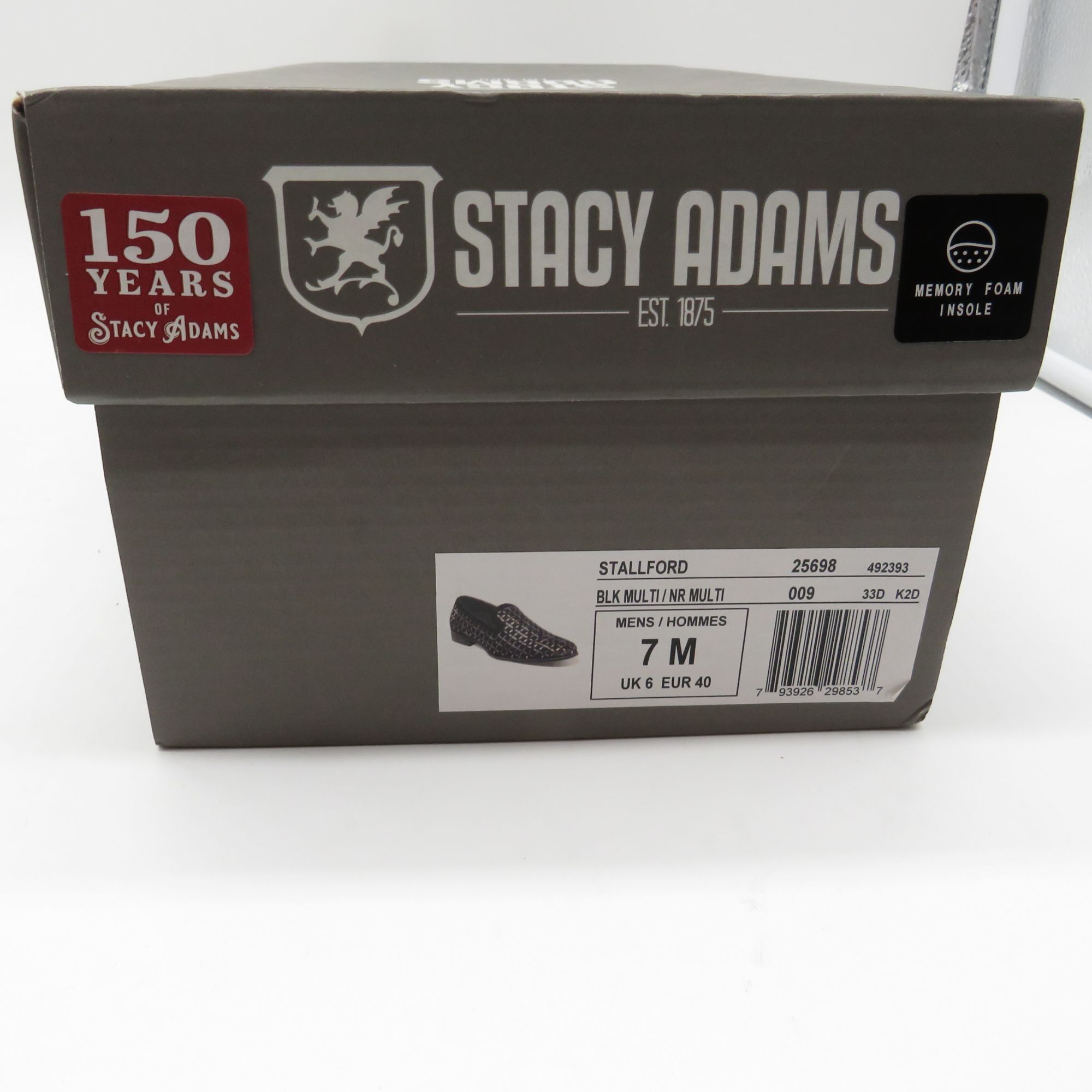 Stacy Adams Stacy Adams Black Multi Rhinestone Mens Slip-On Loafers Size Size US 7 / EU 40 - 2 Thumbnail