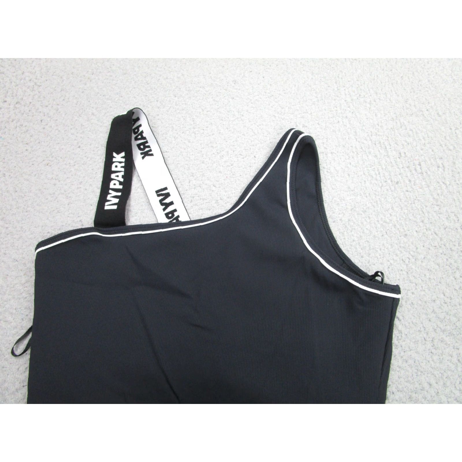 Ivy Park IVY PARK Swimsuit Womens Large Black One Shoulder One Piece Logo Strap Sporty Size L / US 10 / IT 46 - 2 Thumbnail