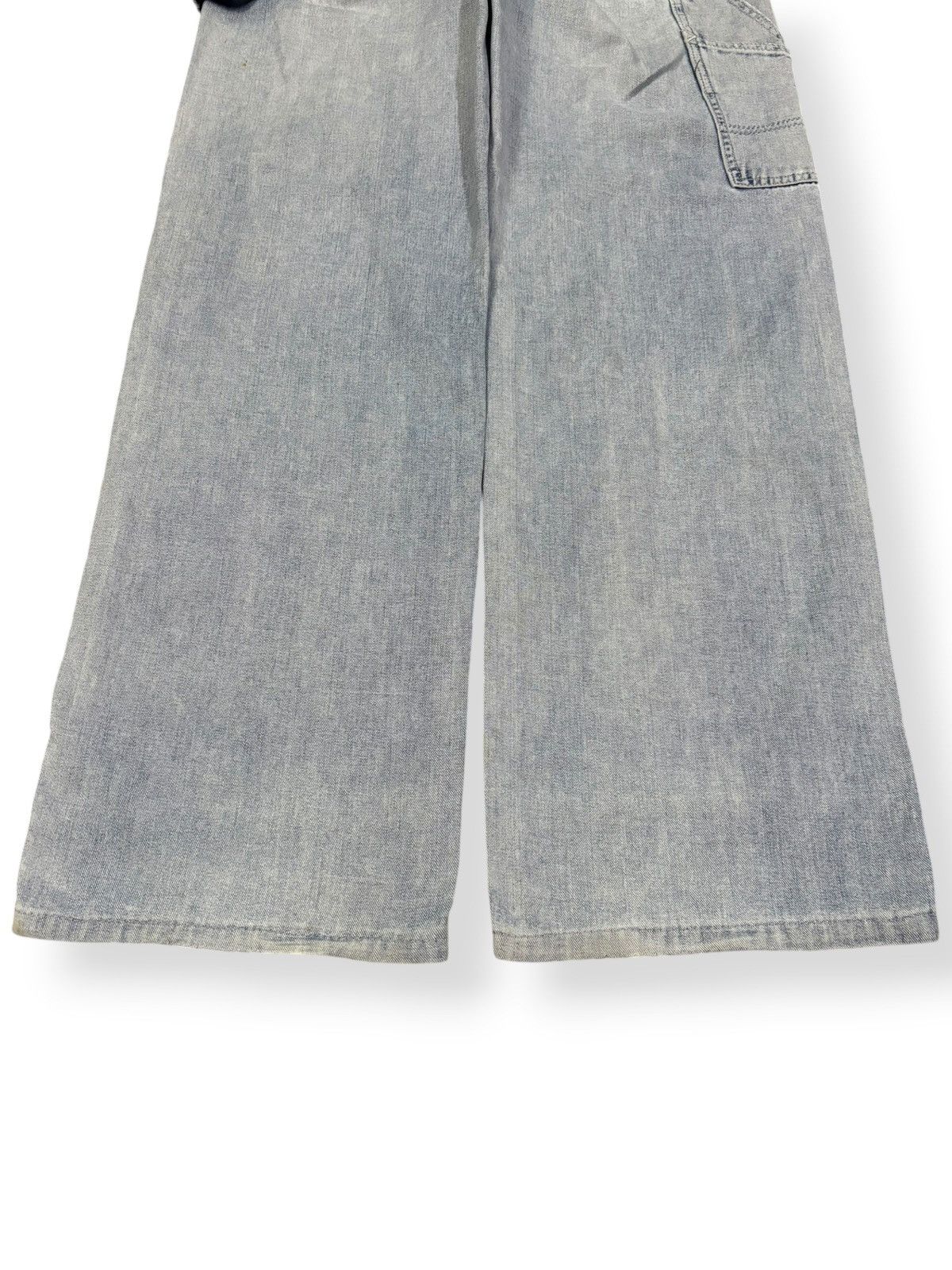 Issey Miyake × Lee Vintage 90s Lee Light Blue Wash Baggy Ripped Carpenter Jeans Size US 30 / EU 46 - 11 Thumbnail