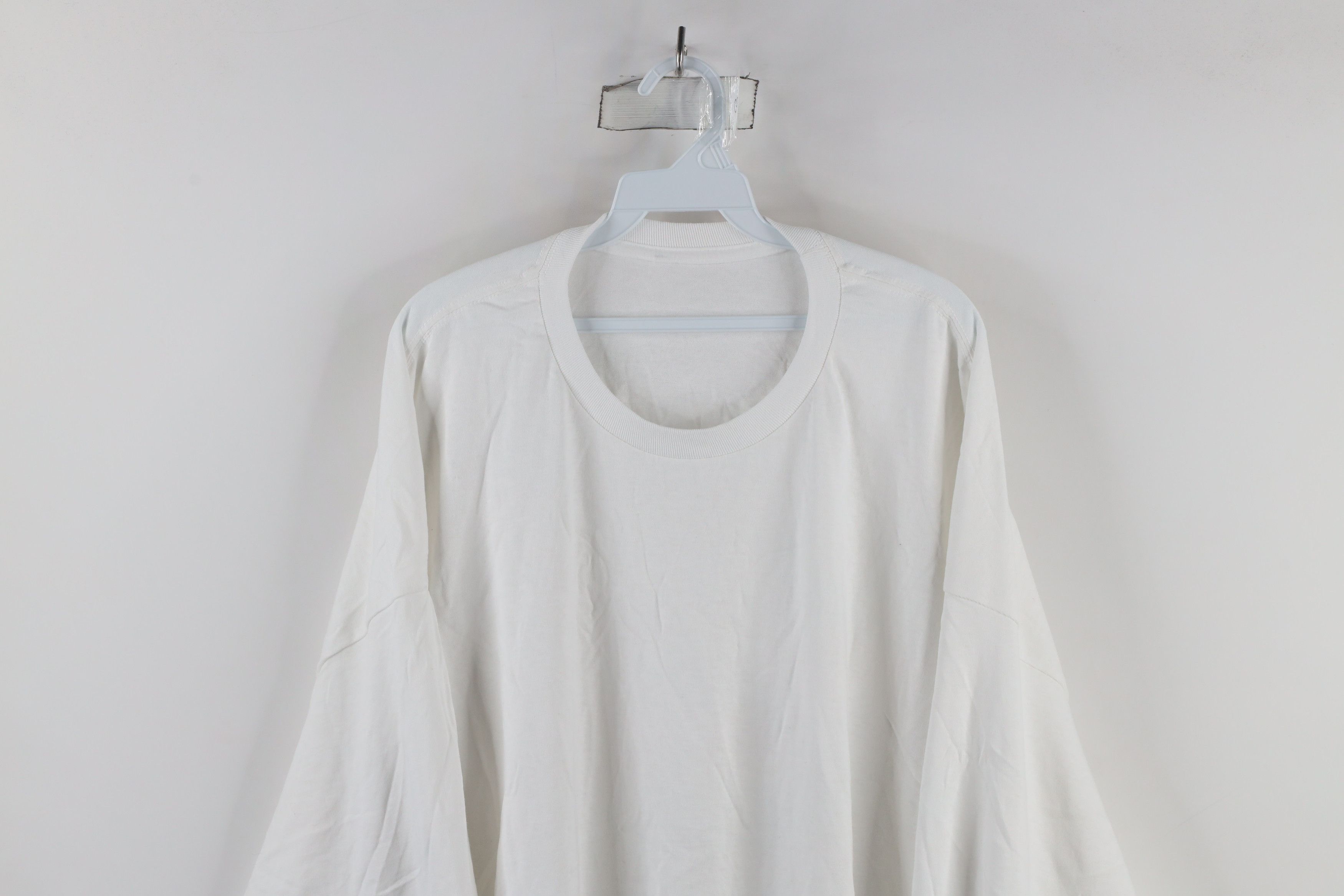 Vintage Vintage 90s Streetwear Long Sleeve T-Shirt White Cotton Size US XXL / EU 58 / 5 - 2 Thumbnail