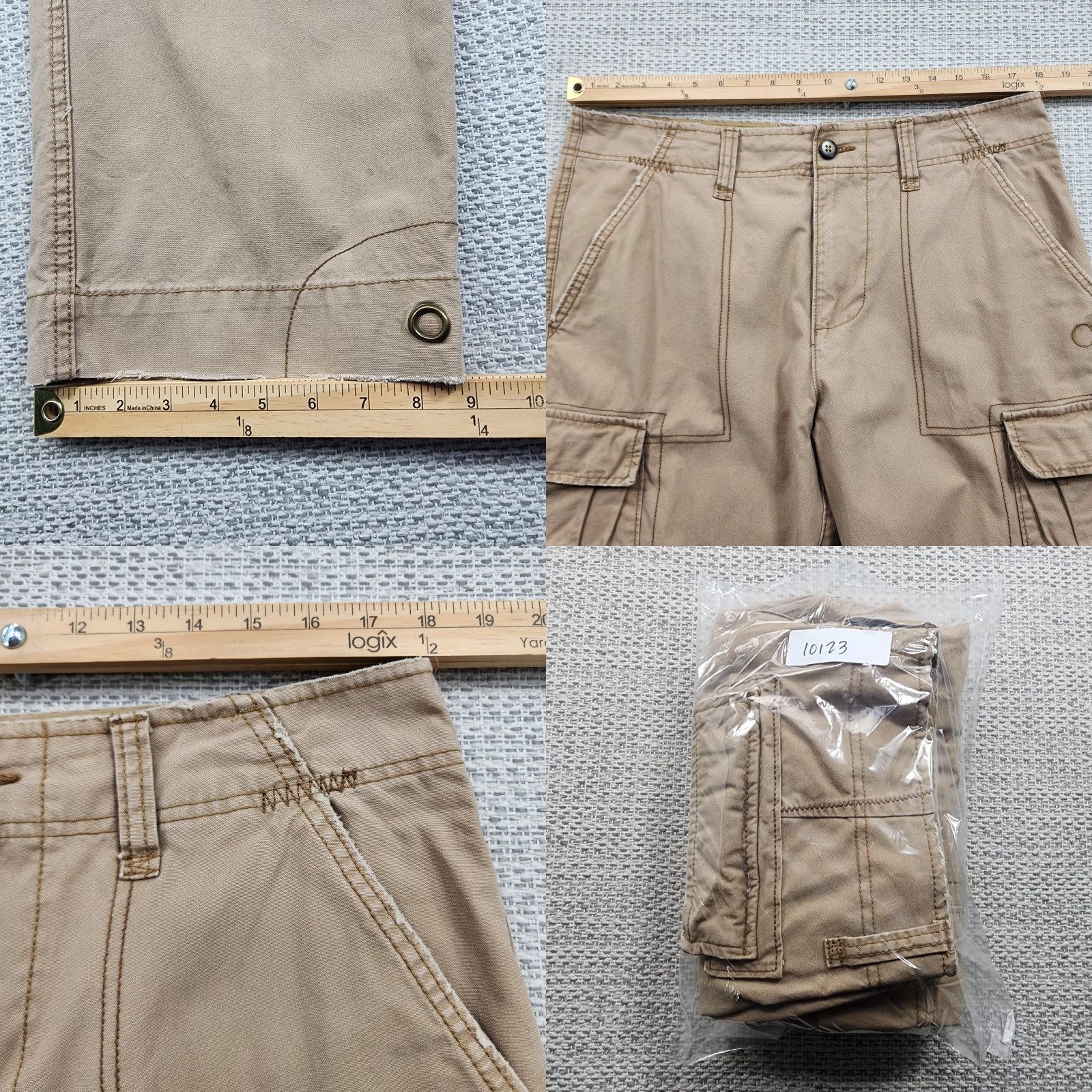 Vintage OP Cargo Pants Mens 36x30 Khaki Cargo Pockets Streetwear Beach Vintage: None (adjusted within rules) Size US 36 / EU 52 - 8 Thumbnail