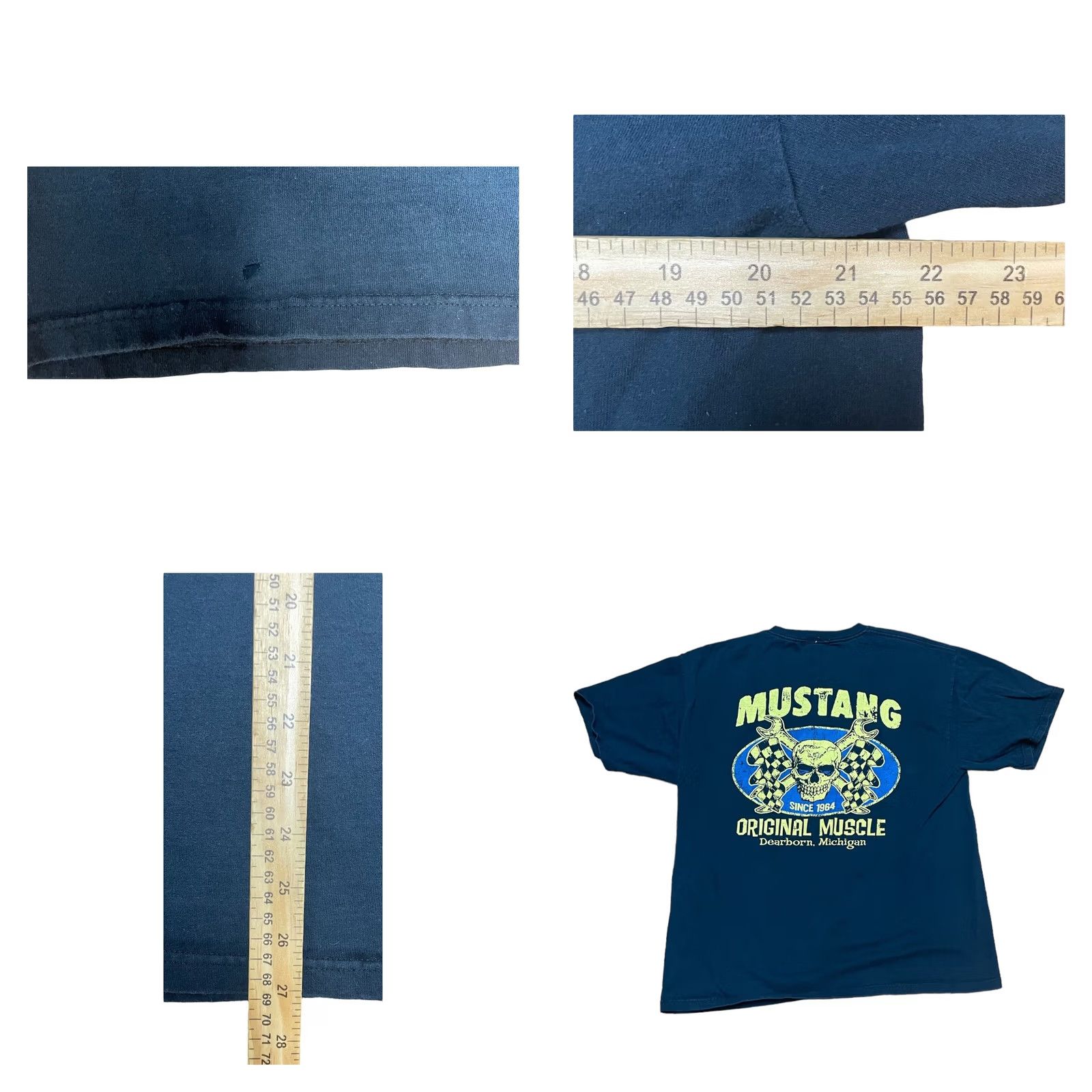 Ford VINTAGE? No. Ford Mustang T-Shirt Mens XL Black Short Sleeve Cotton Knit Logo Graphic Print Cars 2010s Transportation Size US XL / EU 56 / 4 - 8 Thumbnail