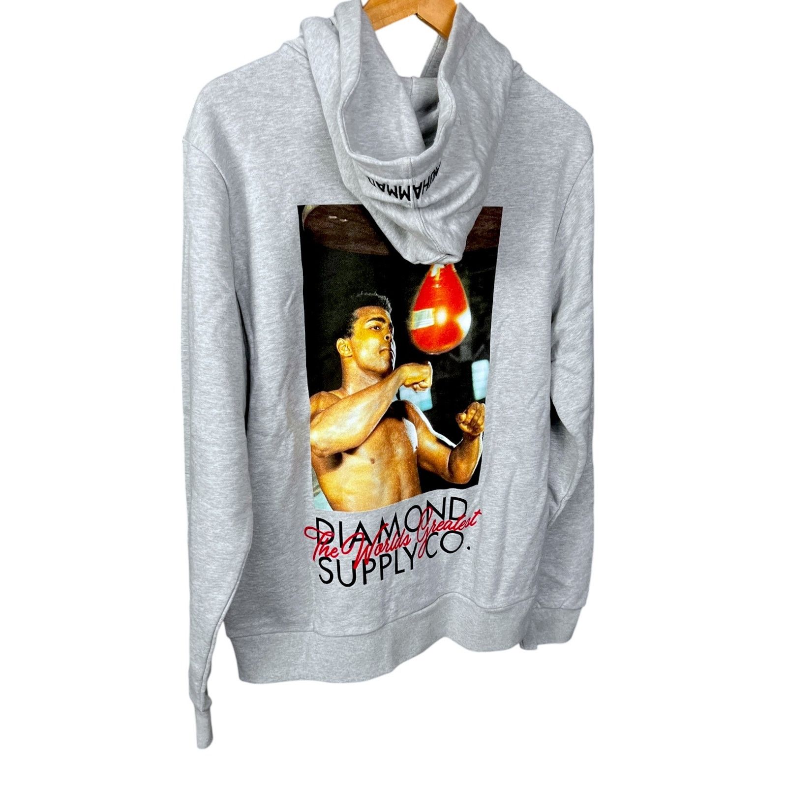 Diamond Supply Co. Diamond Supply Co. Men's Medium Muhammad Ali Gray Hoodie NWT Size US M / EU 48-50 / 2 - 11 Thumbnail