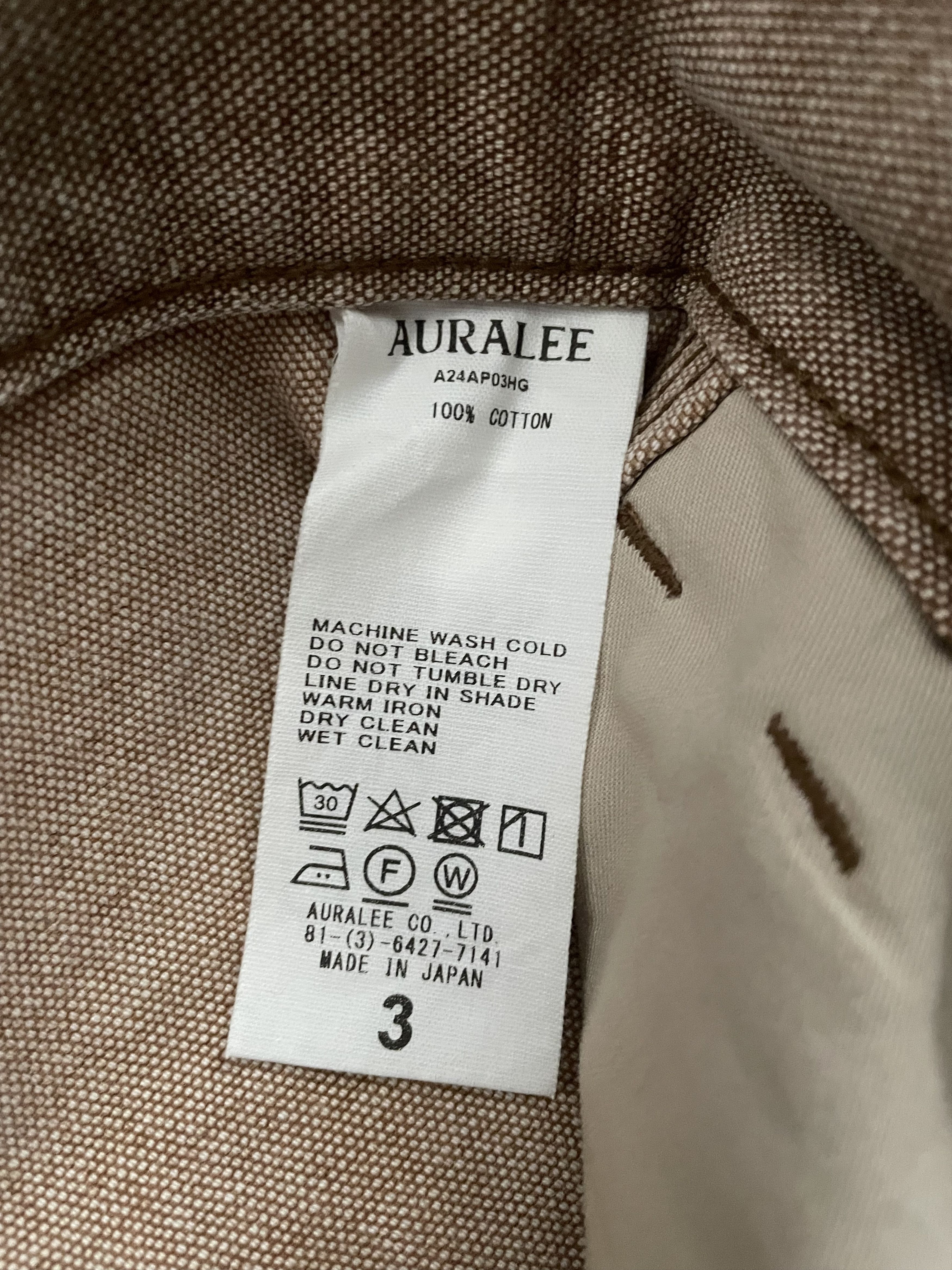 Auralee Washed Canvas Belted Pants Size US 35 - 4 Thumbnail