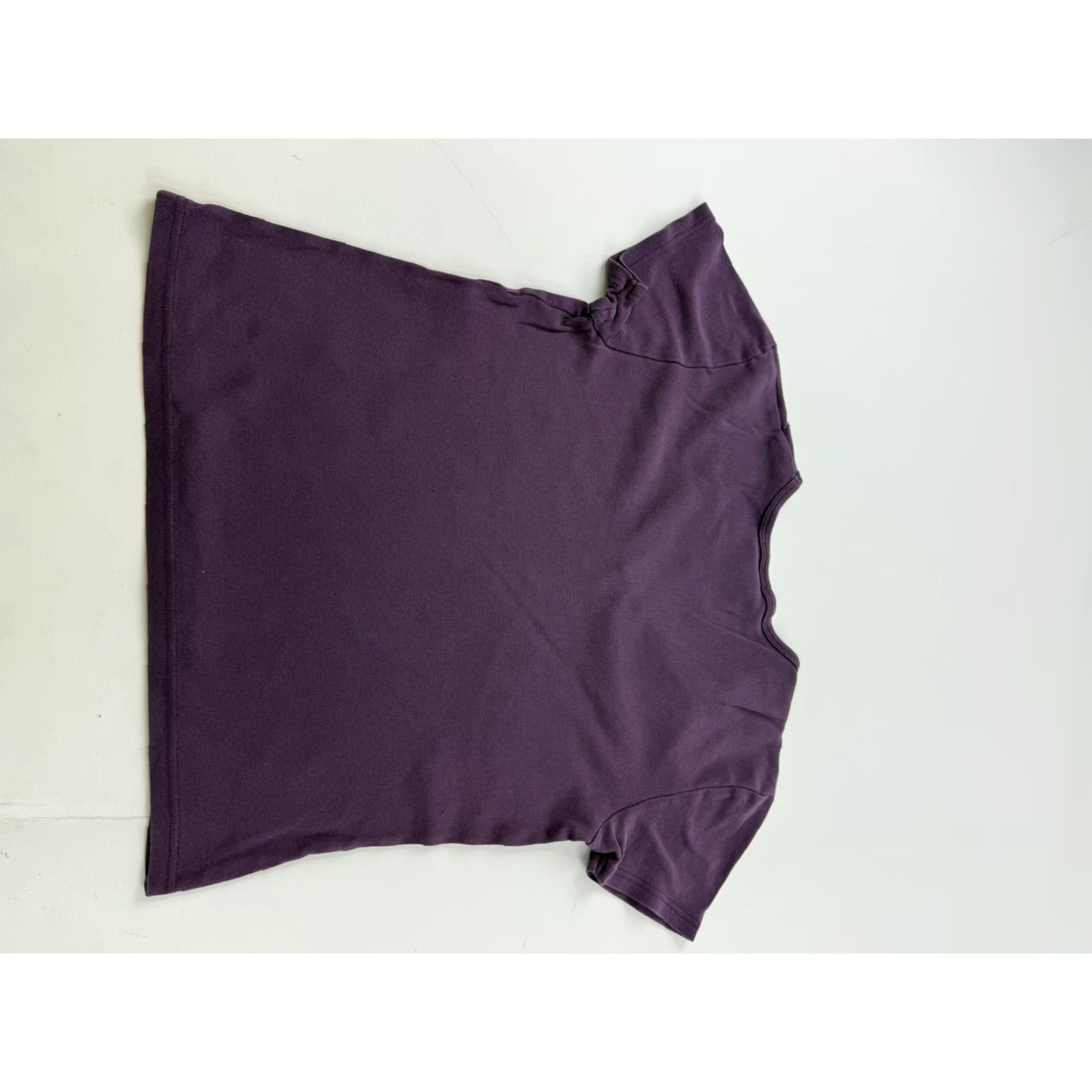 Gap VINTAGE Gap Shirt Womens Large Purple V Neck Short Sleeve Cotton Tee Top Size L / US 10 / IT 46 - 6 Thumbnail
