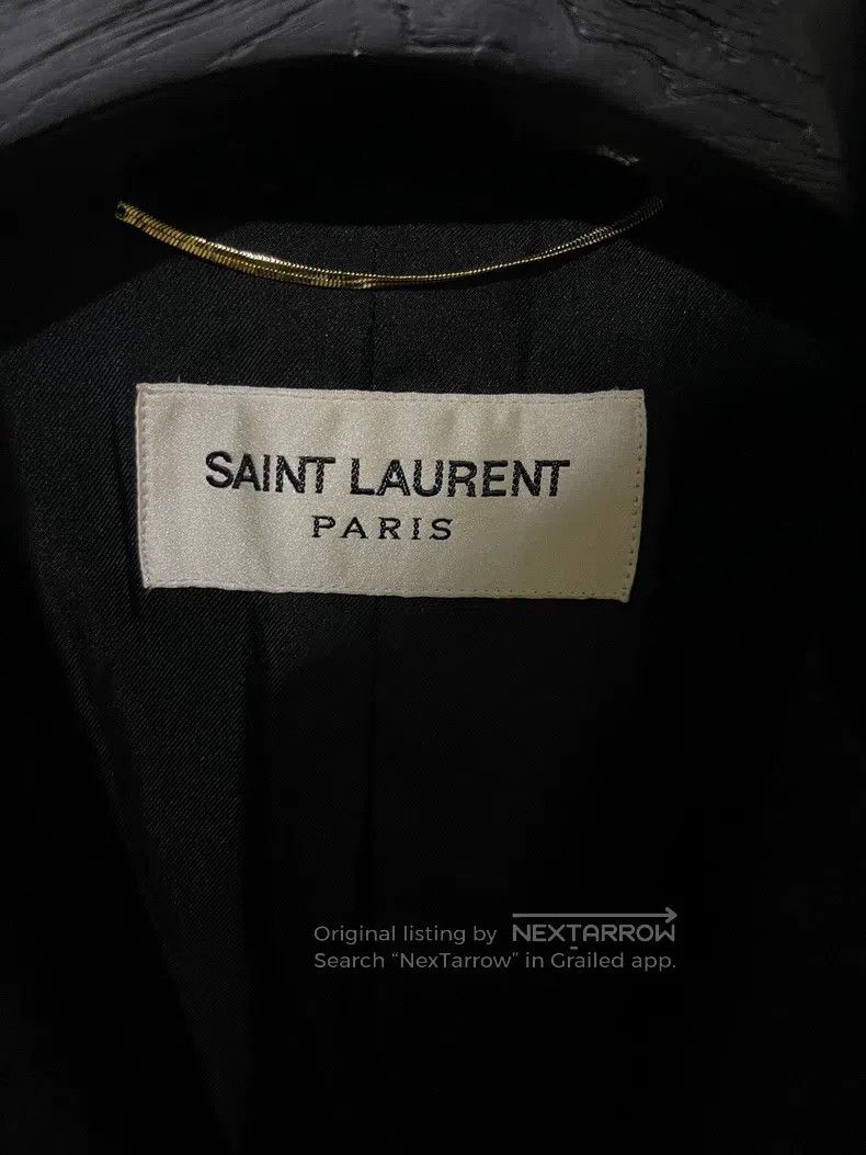 Saint Laurent Paris Saint Laurent Paris Black Velvet Notched Lapel Wool Coat Size M / US 6-8 / IT 42-44 - 3 Thumbnail