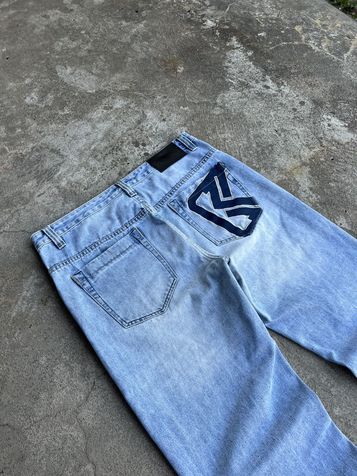 If Six Was Nine × Karl Kani × Southpole Crazy Vintage Karl Kani Big Logo Denim Jeans super Rare USA Size US 34 / EU 50 - 4 Thumbnail