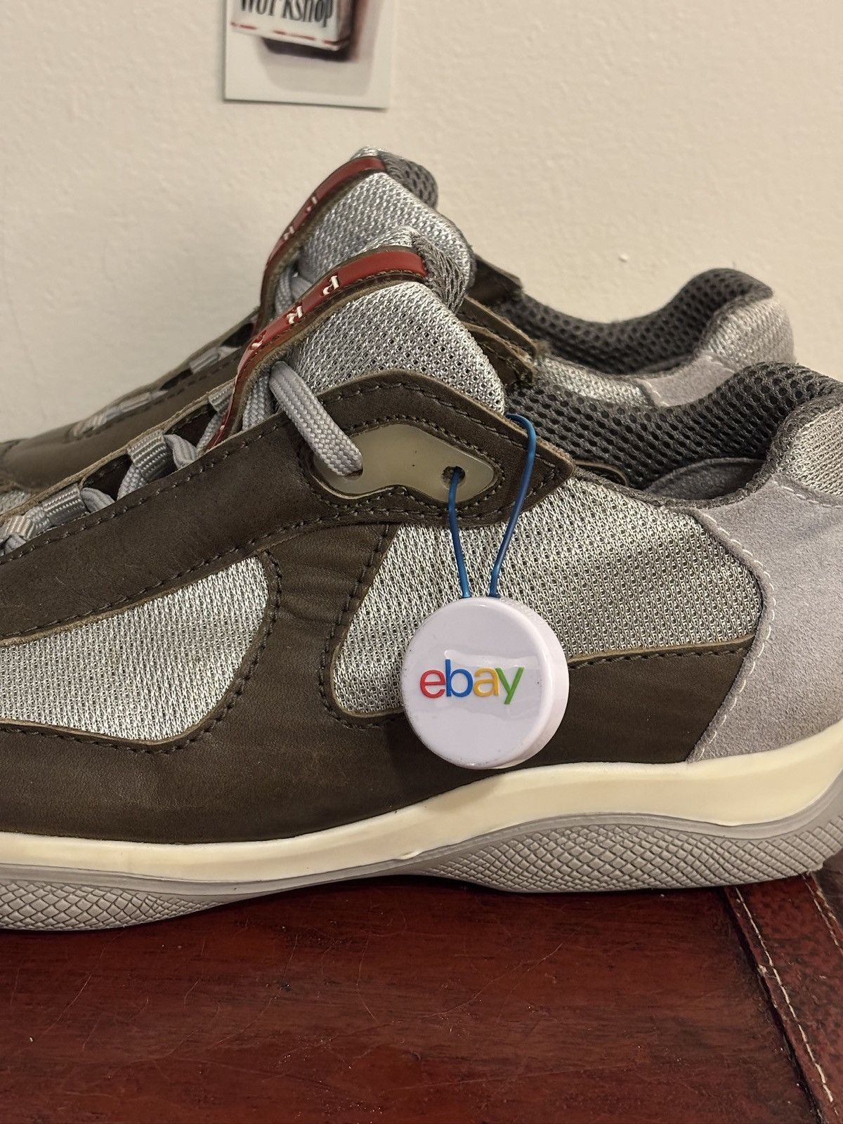 Prada Prada Olive Green Leather Americas Cups Size US 11 / EU 44 - 14 Thumbnail