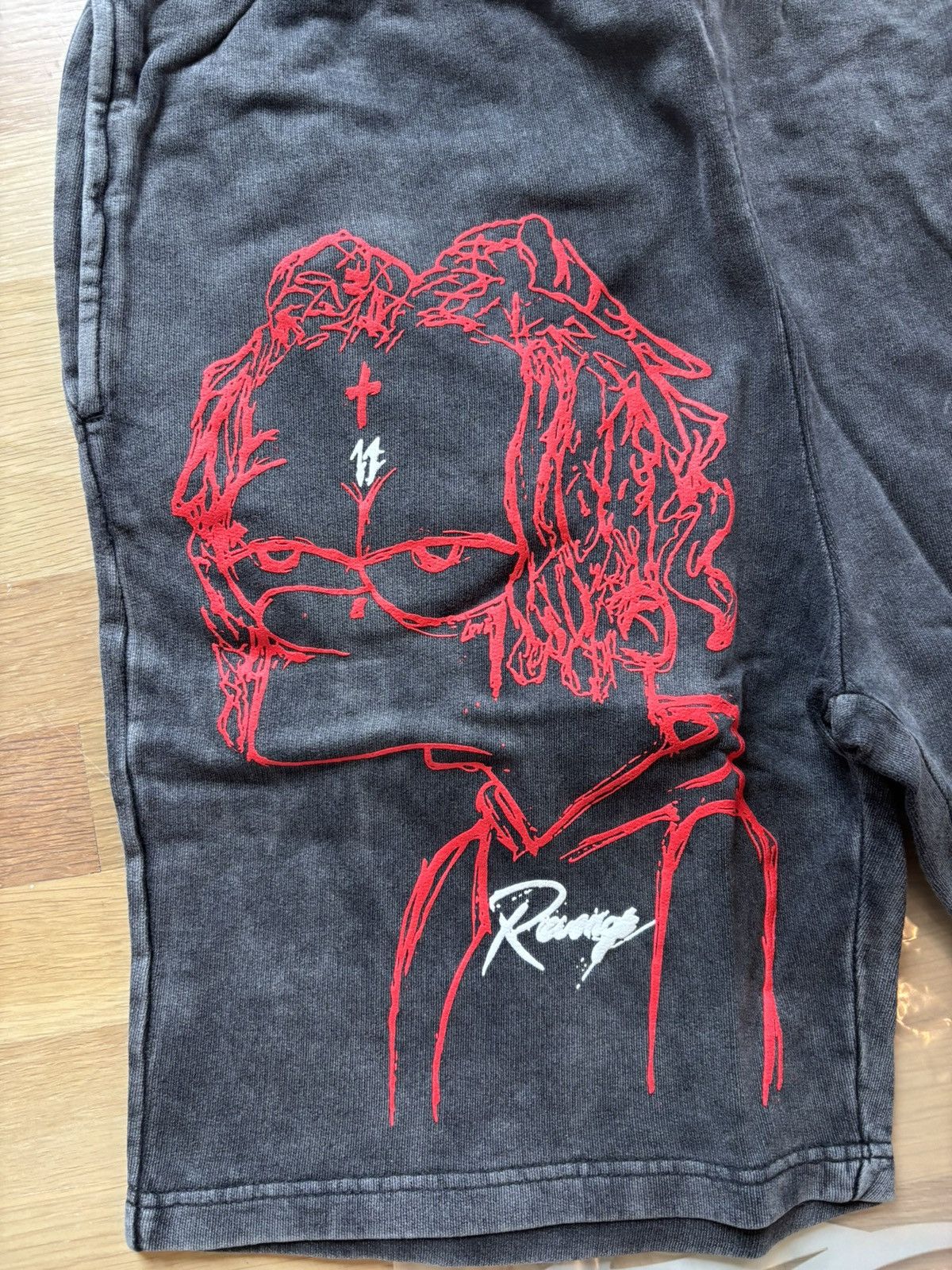 Revenge × Trippie Redd Revenge Trippie Redd Bart Black Shorts Size Large Size US 34 / EU 50 - 4 Thumbnail