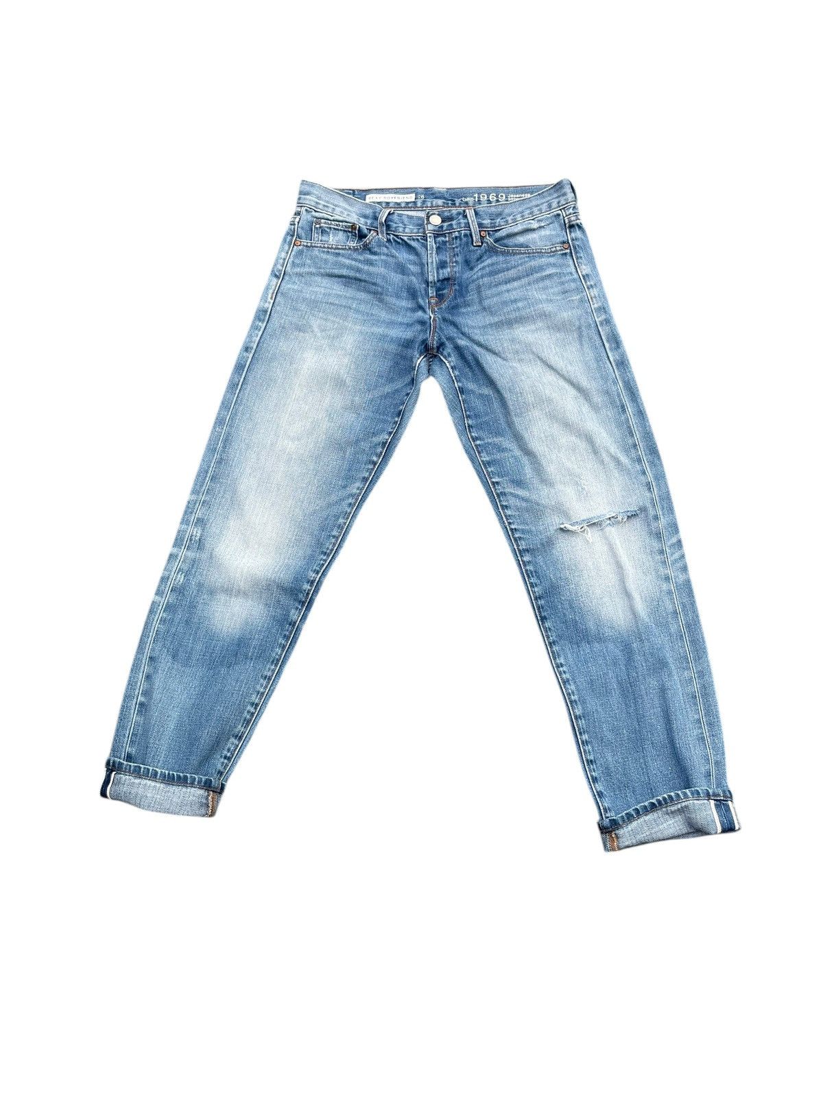 Gap GAP 1969 Distresed Selvedge Jeans Size 30" / US 8 / IT 44 - 1 Thumbnail