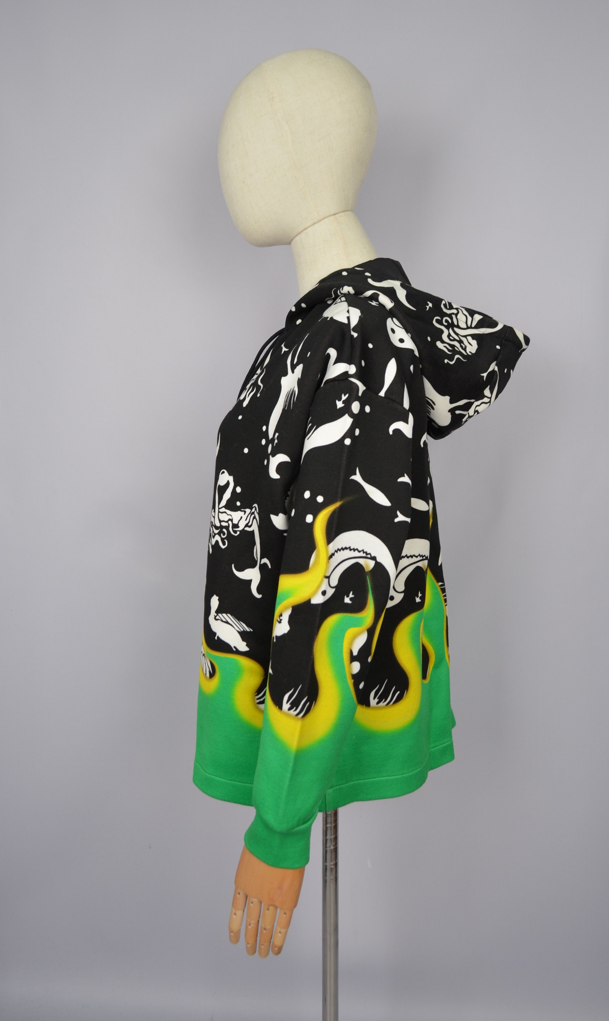 Prada PRADA Special Edition Mermaid Flames Hoodie Size S VERY RARE Size S / US 4 / IT 40 - 13 Thumbnail