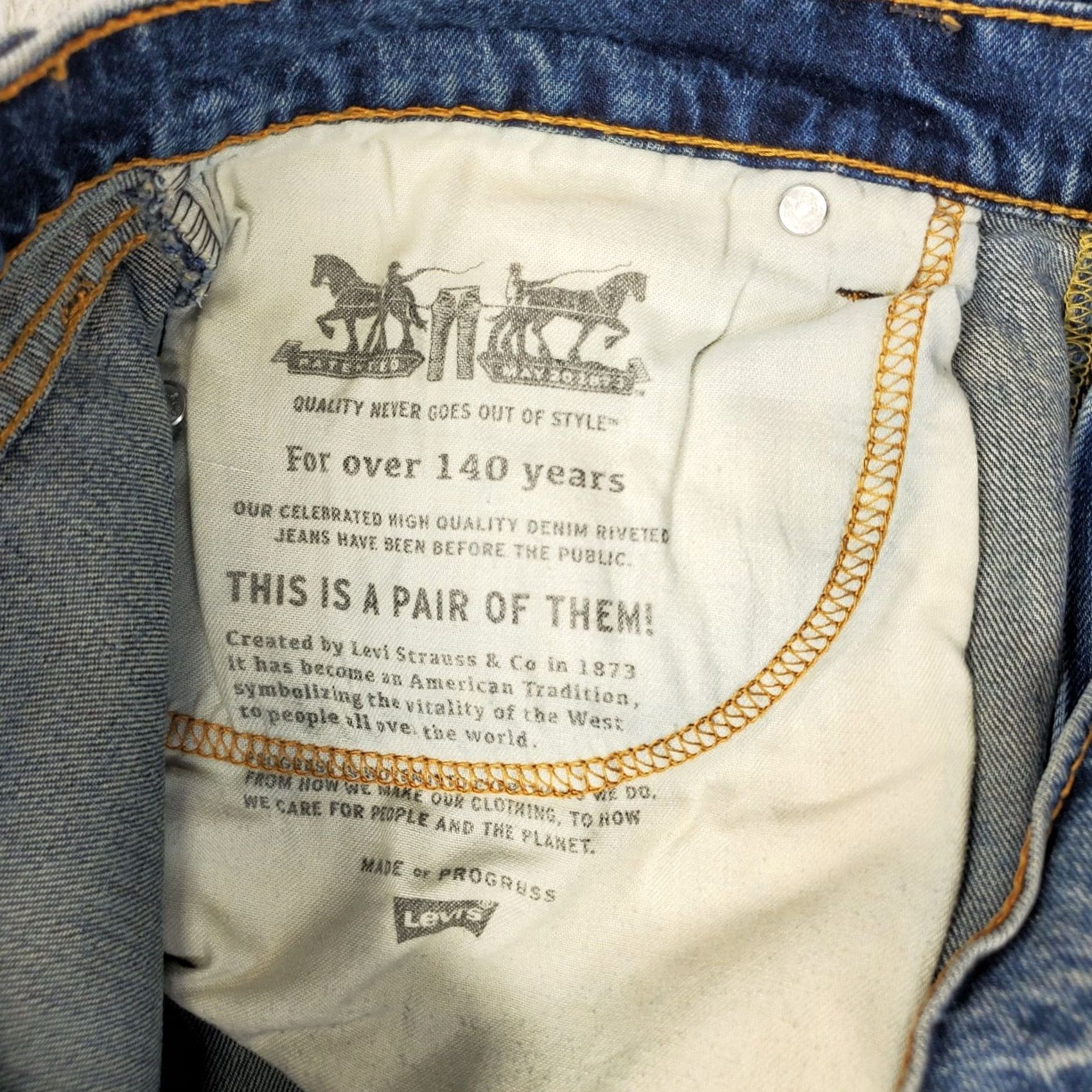 Levi's Levi's 505 Straight Jeans Mens 38x30 Blue Denim Stretch Regular Fit Medium Wash Jeans Mens 38 Blue Denim Stretch Regular Fit Medium Wash Size US 38 / EU 54 - 6 Thumbnail