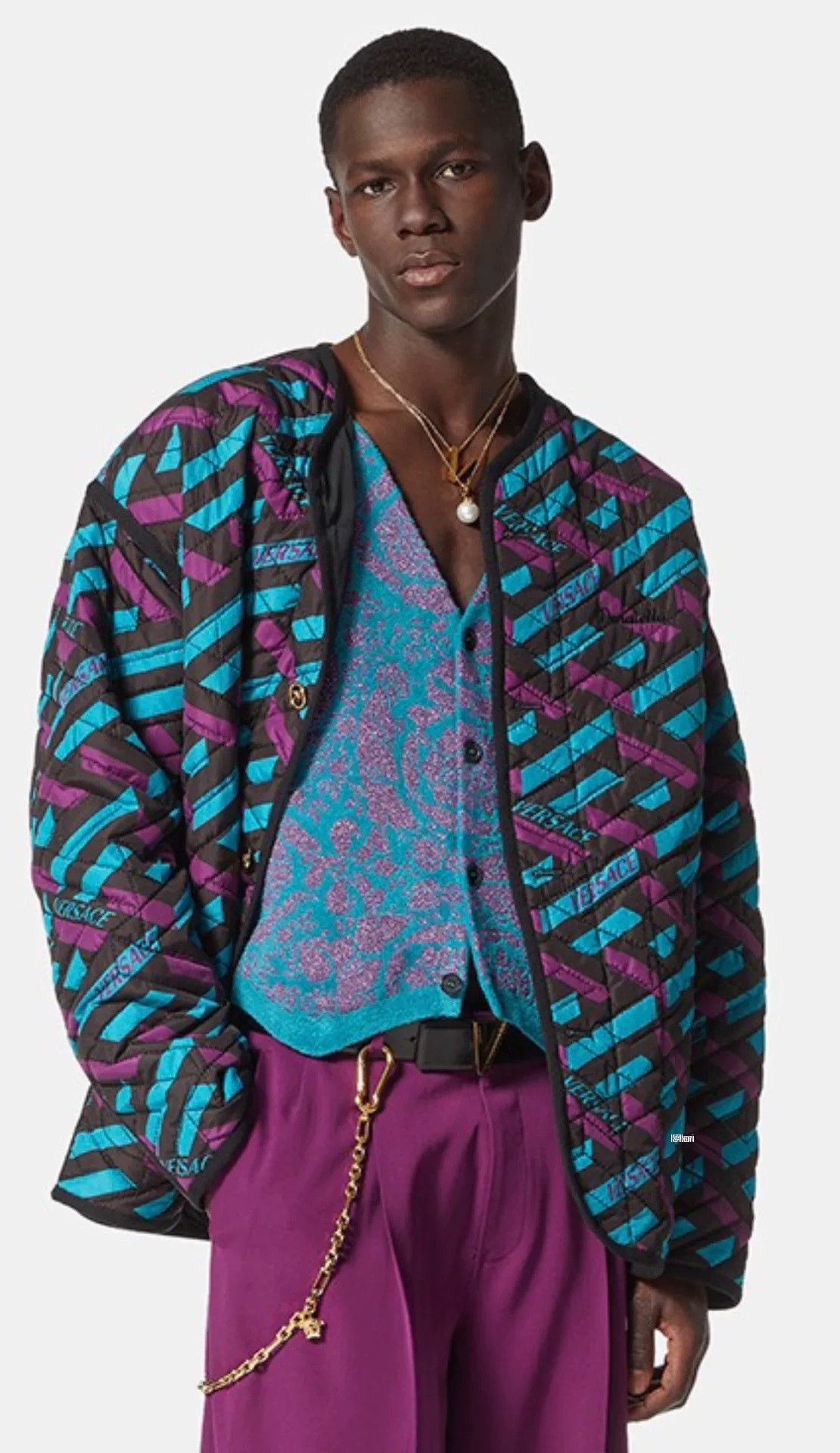 Versace Versace Baroque Knit Vest Shirt Size US M / EU 48-50 / 2 - 2 Thumbnail