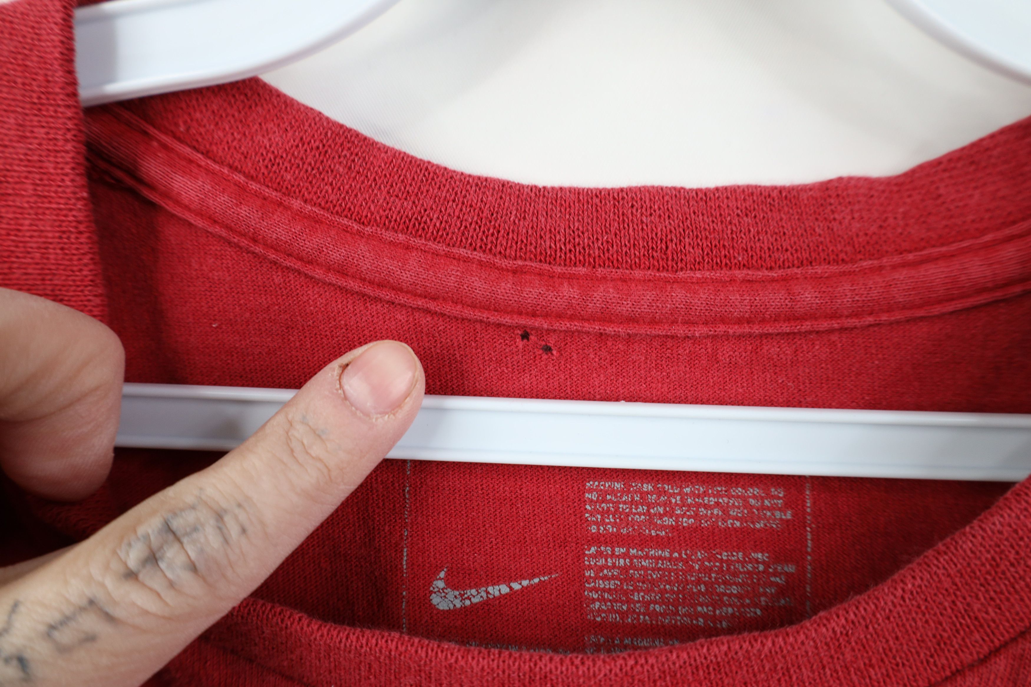 Nike Vintage Y2K Nike Travis Scott Big Swoosh Air T-Shirt Red Size US M / EU 48-50 / 2 - 6 Thumbnail