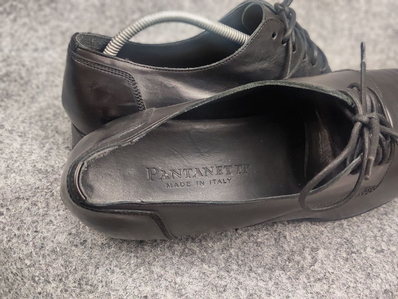 Pantanetti Pantanetti Design Black leather lace-up derby shoes Boots Size US 11 / EU 44 - 18 Thumbnail