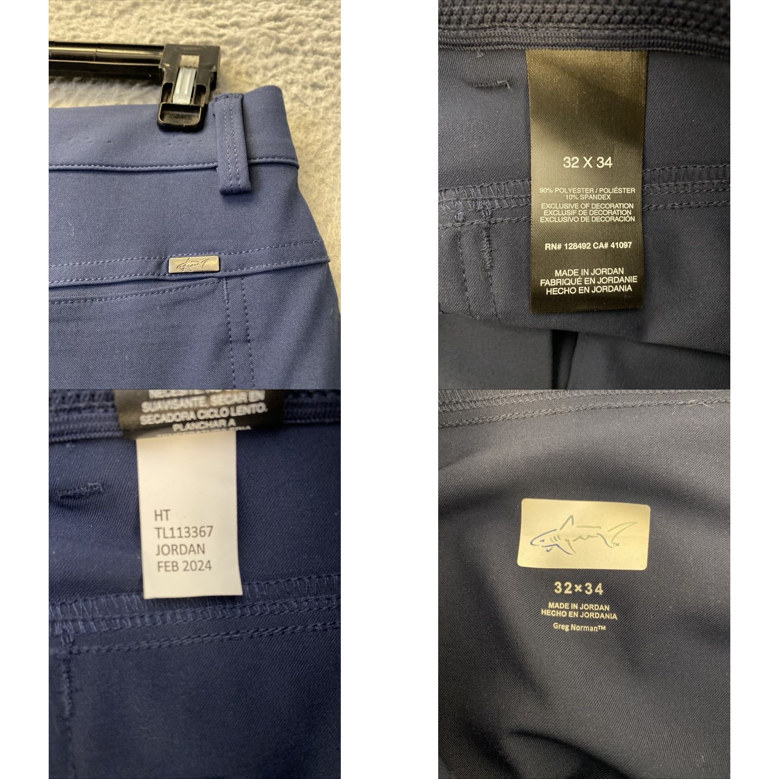 Vintage GREG NORMAN Men's Performance Dress Pants 32X34 Navy Stretch Classic Fit Size US 32 / EU 48 - 8 Thumbnail