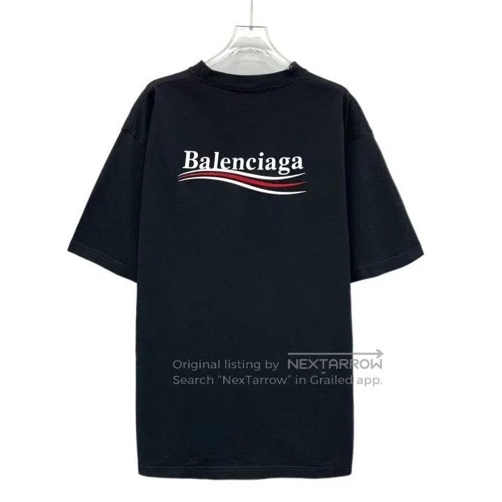 Balenciaga Balenciaga 2024 Black Logo Embroidered Cotton T. Size US M / EU 48-50 / 2 - 2 Thumbnail
