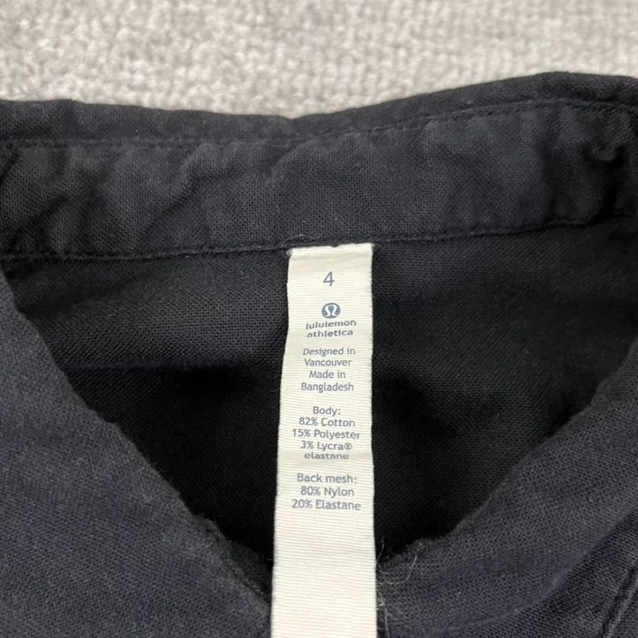 Lululemon LULULEMON Shirt Womens Size 4 Faded Black Snap Up Long Sleeve Career Office Top Size S / US 4 / IT 40 - 4 Thumbnail