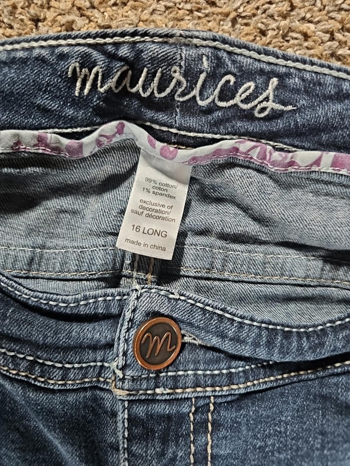 Other Maurices 16 Long Bootcut Jeans Size 38" / US 16 / IT 52 - 2 Thumbnail