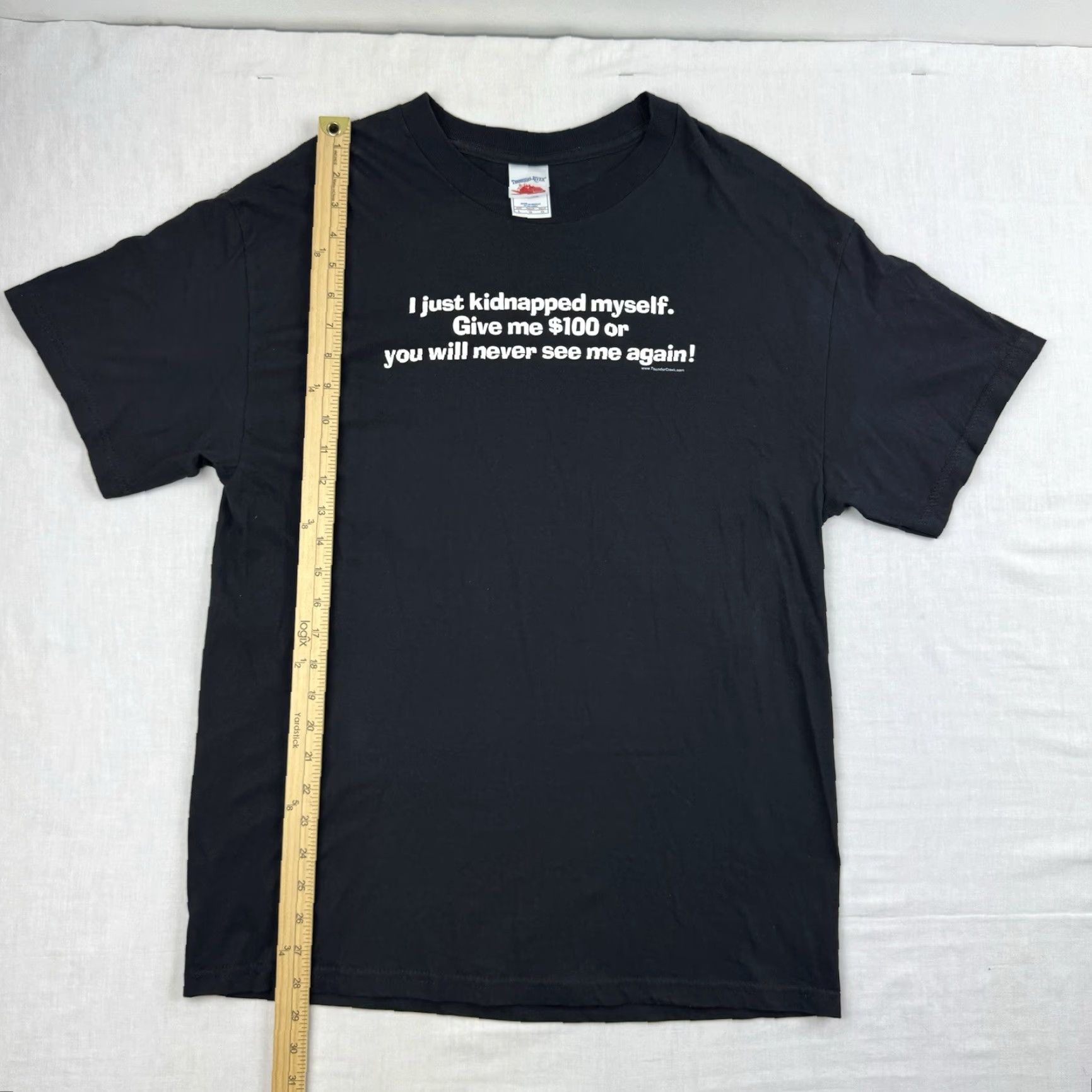Vintage VINTAGE Tennessee River T-Shirt Shirt Men L Black Funny Kidnap Myself Y2K Grunge 90s Mens Size US L / EU 52-54 / 3 - 5 Thumbnail
