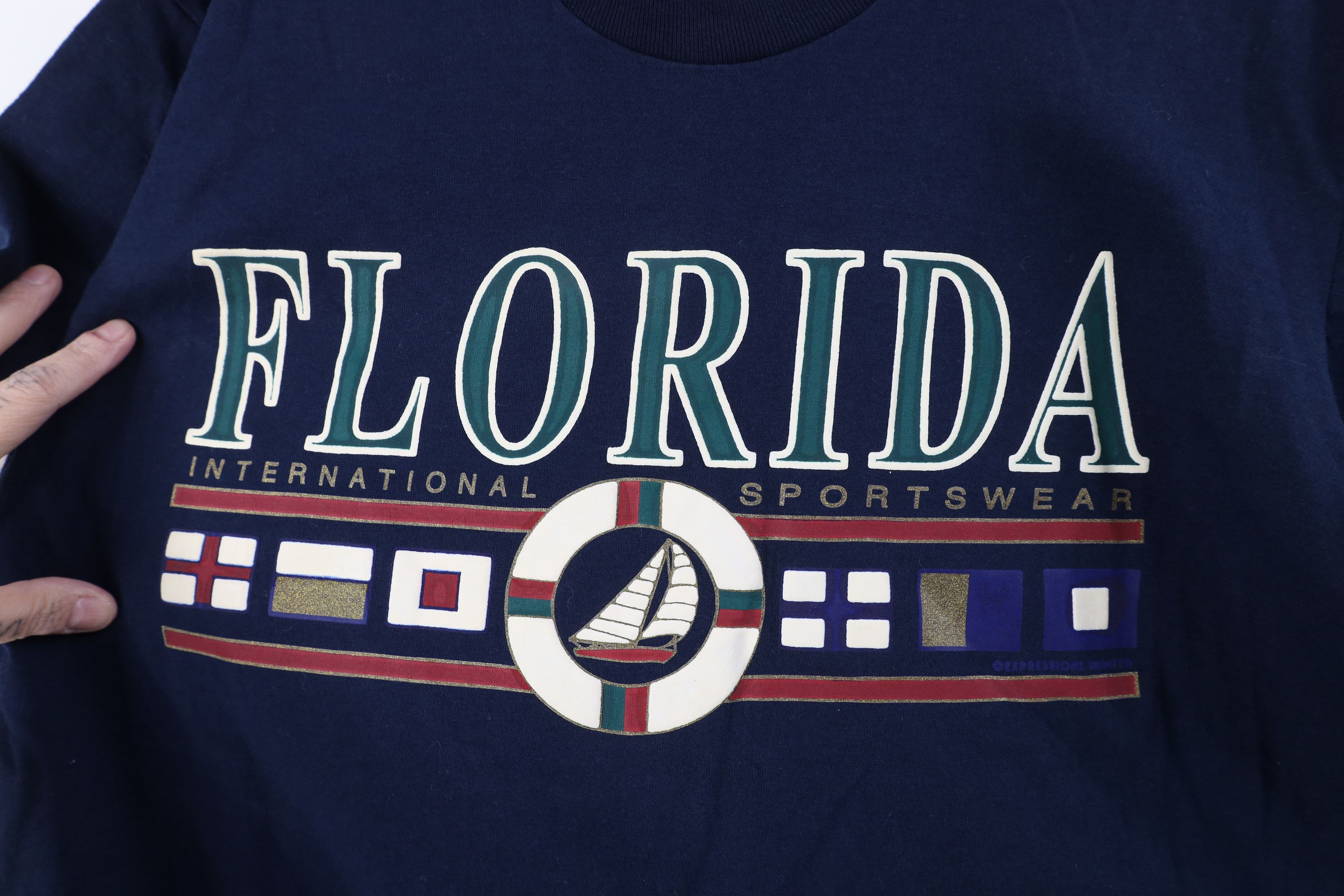 Vintage Vintage 90s Streetwear Florida Sailboat Sailing T-Shirt USA Size US M / EU 48-50 / 2 - 4 Thumbnail