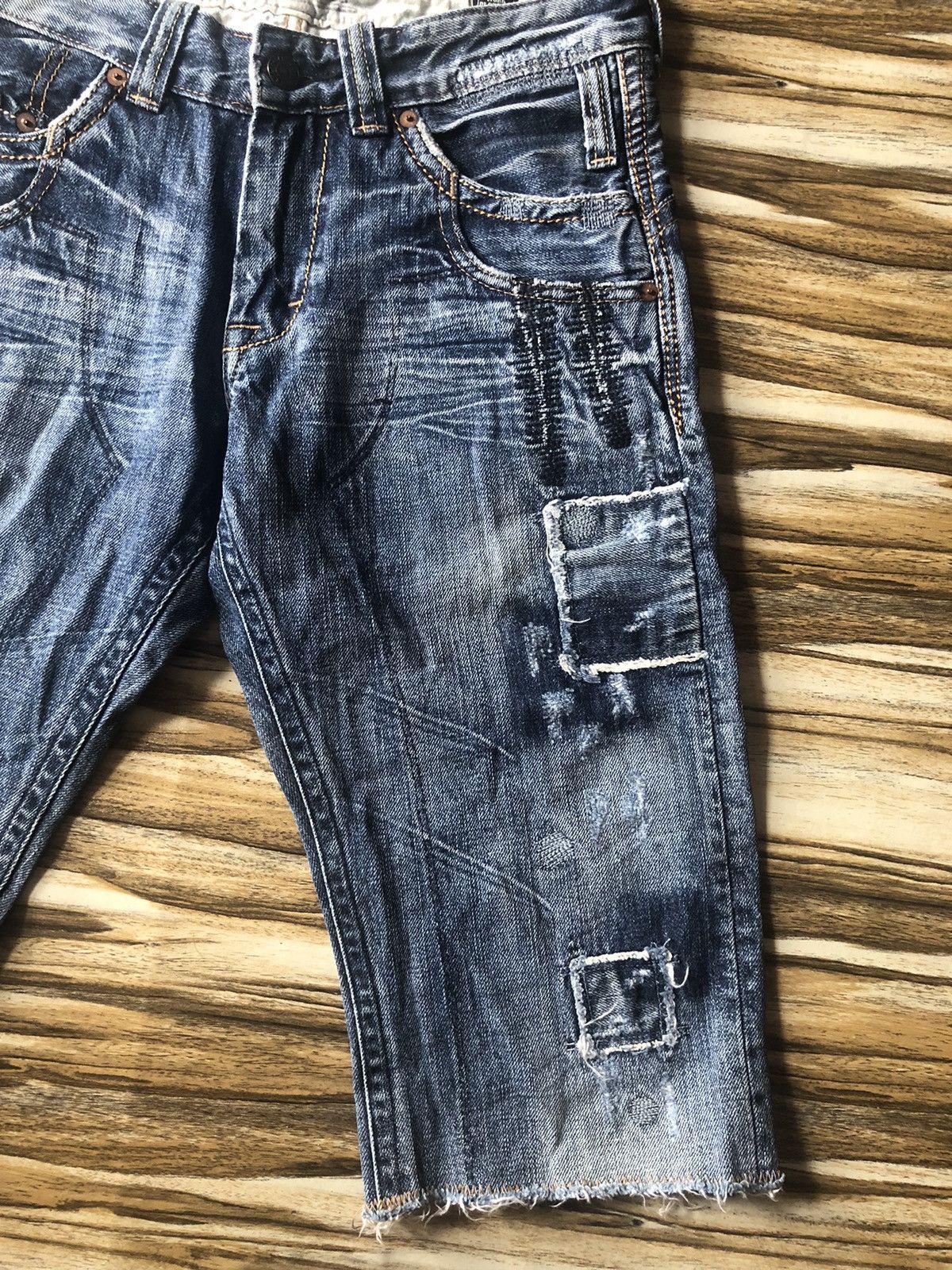 Japanese Brand × Kapital × Le Grande Bleu (L.G.B.) Vtg Y2K bartack patchwork sashiko boro opium kapital Size US 32 / EU 48 - 5 Thumbnail