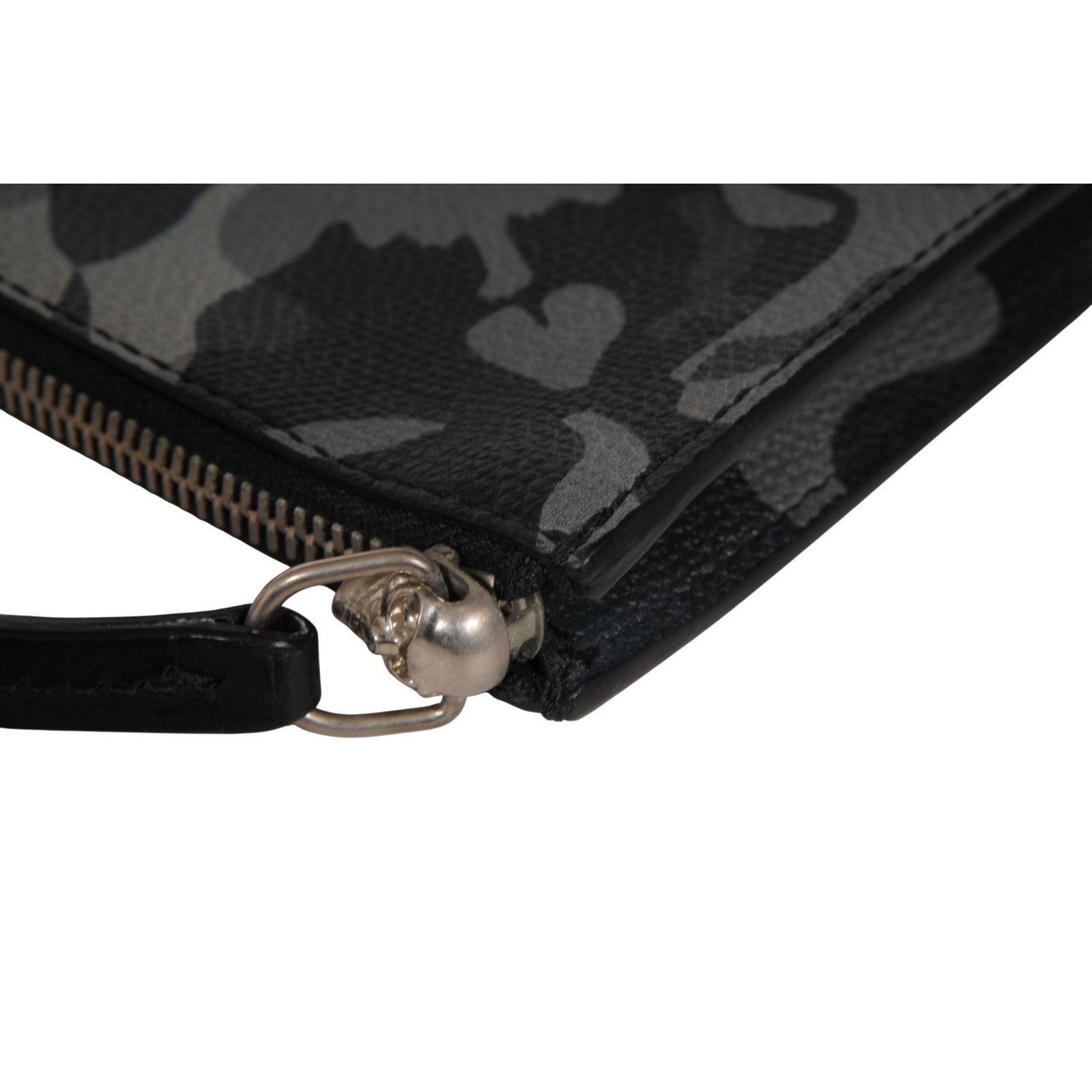 Alexander McQueen Grey Skull Camouflage Clutch Bag Zip Around Size ONE SIZE - 8 Thumbnail