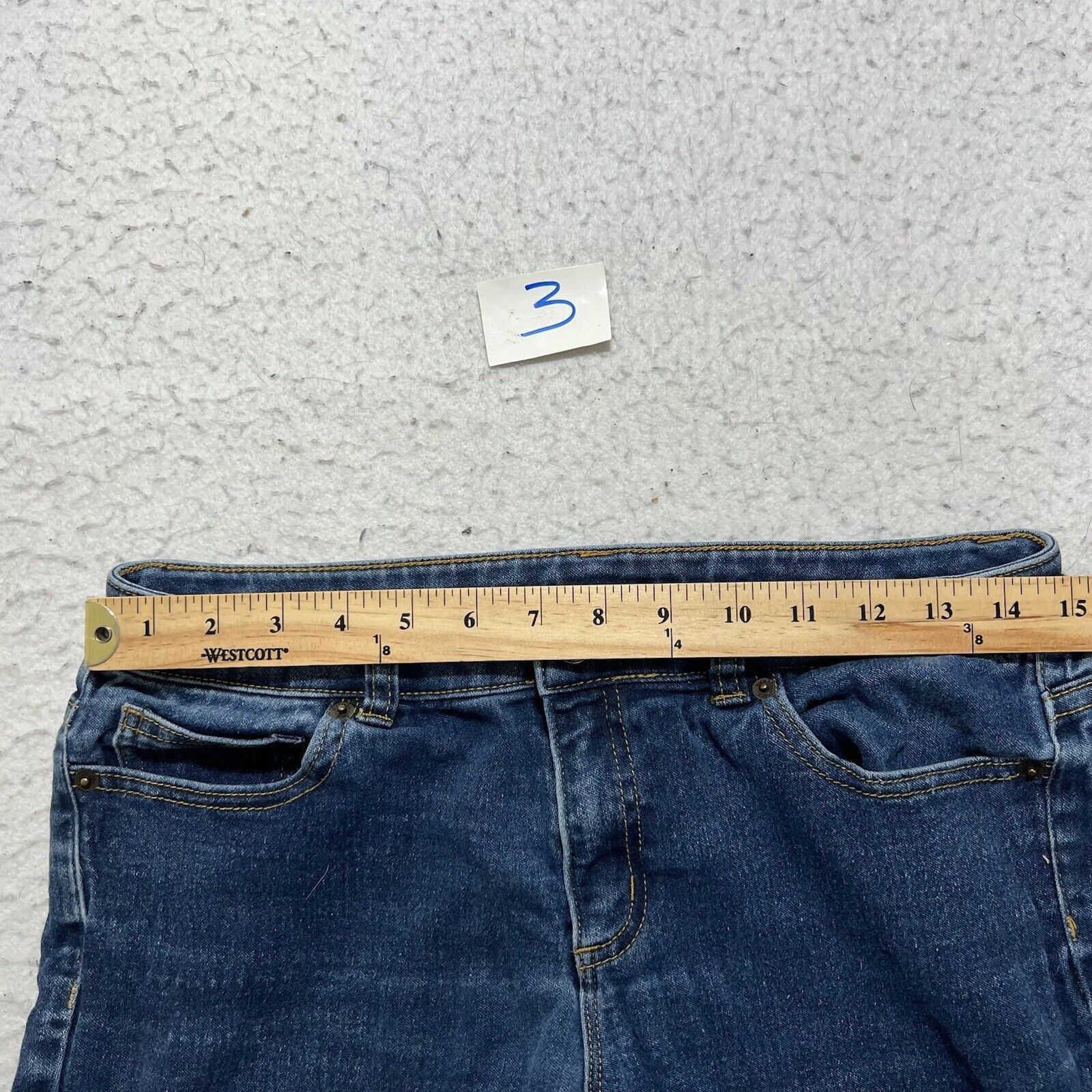 Michael Kors Michael Kors 6 Straight Leg Low Rise Blue Denim Jeans Size 29" - 9 Thumbnail