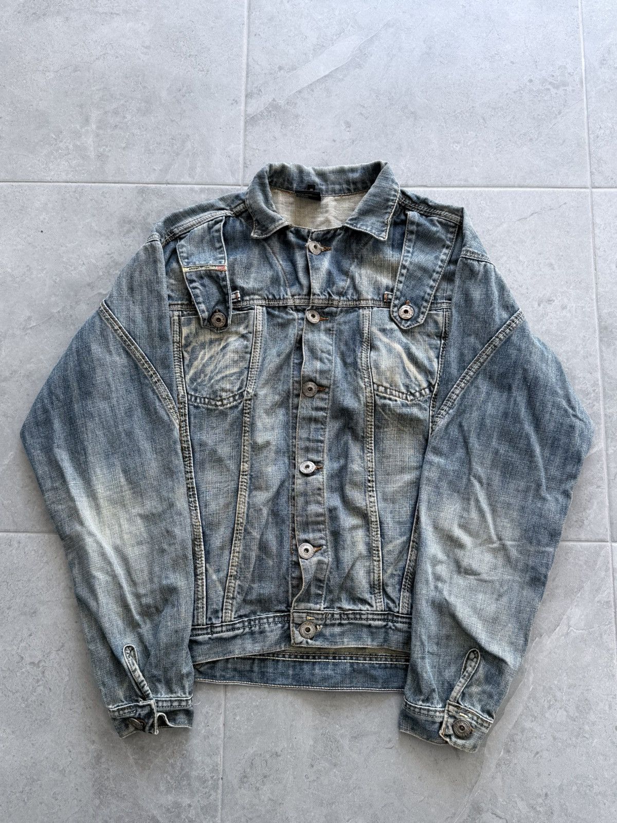 Diesel 00s Diesel Washed Faded Denim Jacket Size US M / EU 48-50 / 2 - 1 Thumbnail