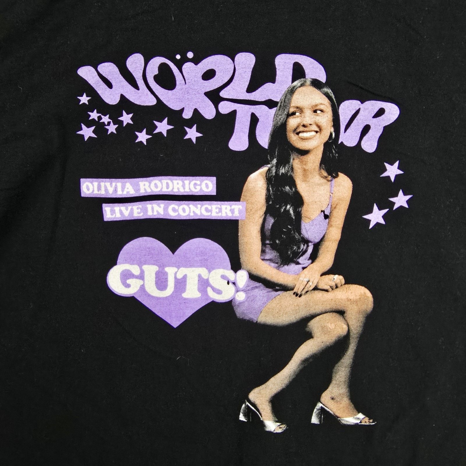 Fruit Of The Loom Olivia Rodrigo Guts World Tour Shirt Unisex XL Black Size US XL / EU 56 / 4 - 3 Thumbnail