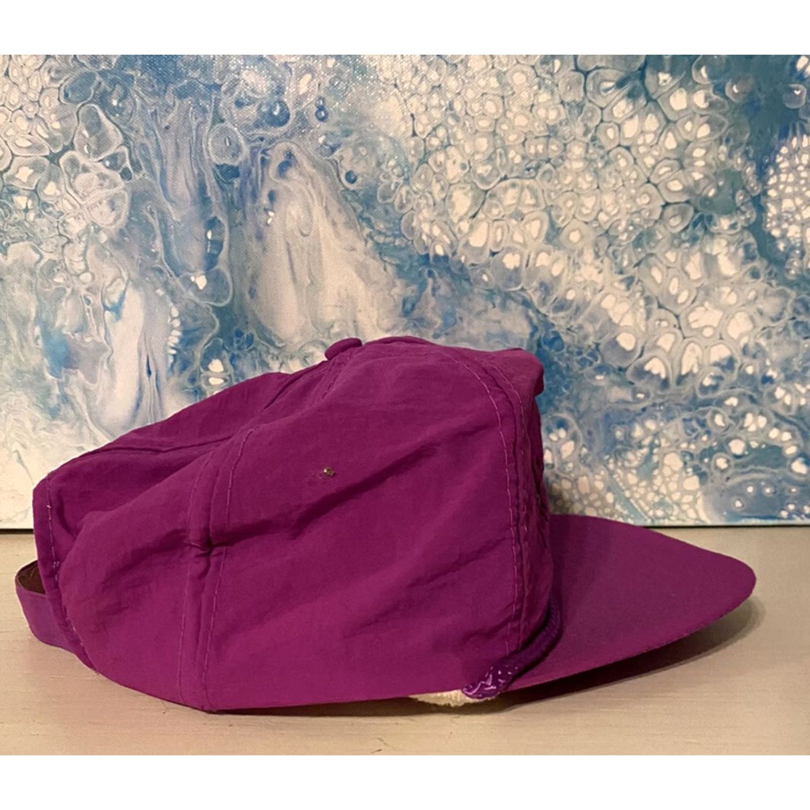Vintage VINTAGE USAF Air Force Reserve Quick Dry Nylon Adjustable Hat Cap Purple 80s Trucker Hat Mens Adjustable Cap Size ONE SIZE - 4 Thumbnail