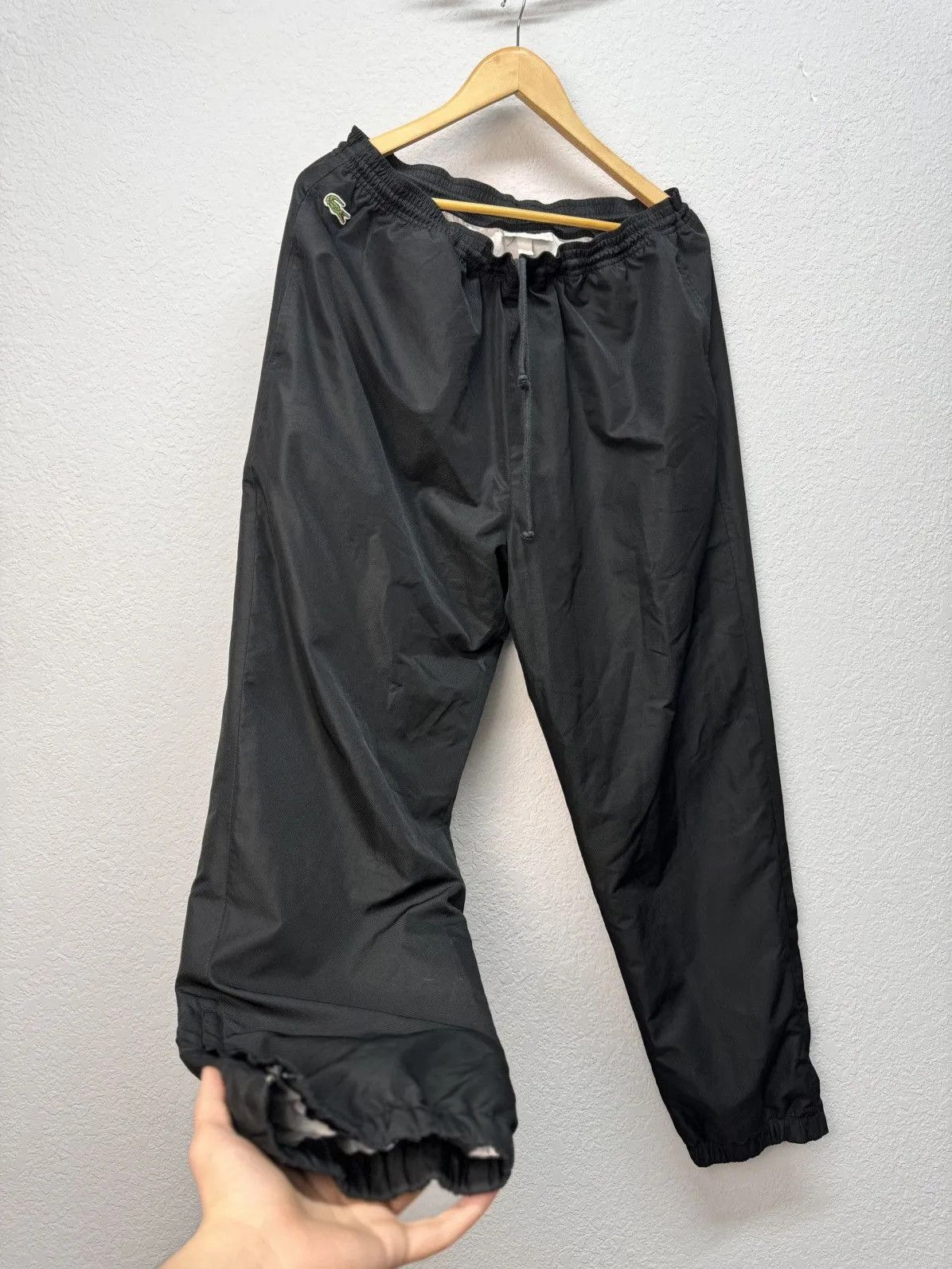 Lacoste × Vintage Vintage Nylon Lacoste Track Pants Drill Mini Logo Y2K Size US 34 / EU 50 - 12 Thumbnail