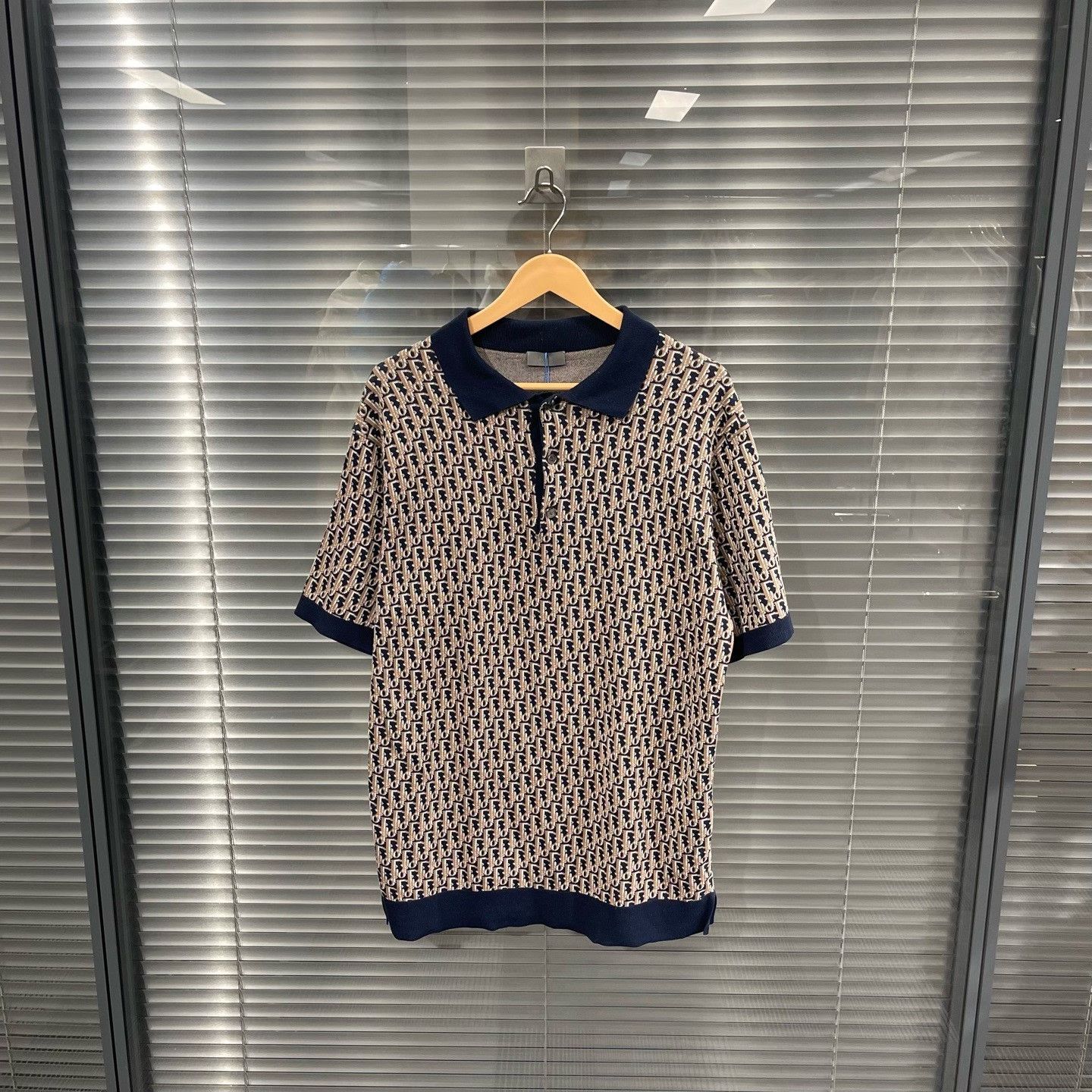 Dior Dior Homme SS06 Black Polo Shirt Rhinestones in size S | Grailed