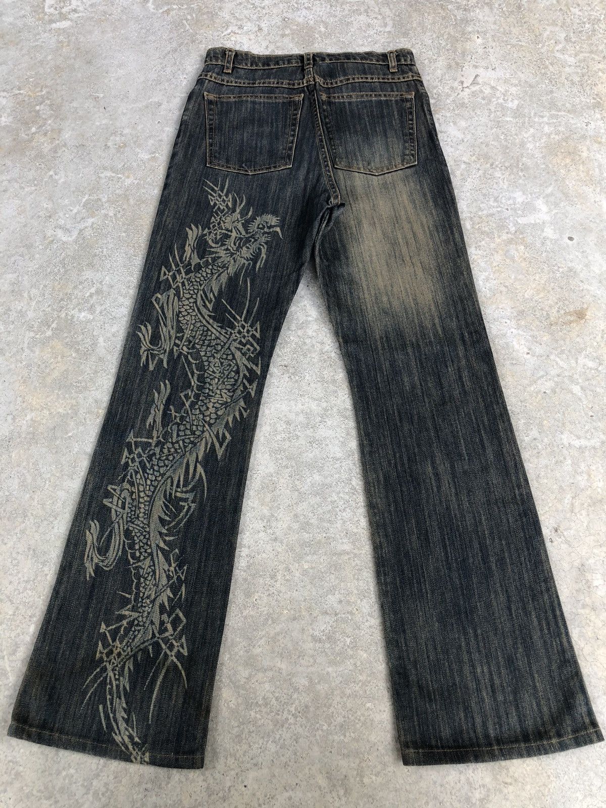 Japanese Brand Krush Flared Jeans Distressed Jeans Size US 28 / EU 44 - 2 Thumbnail