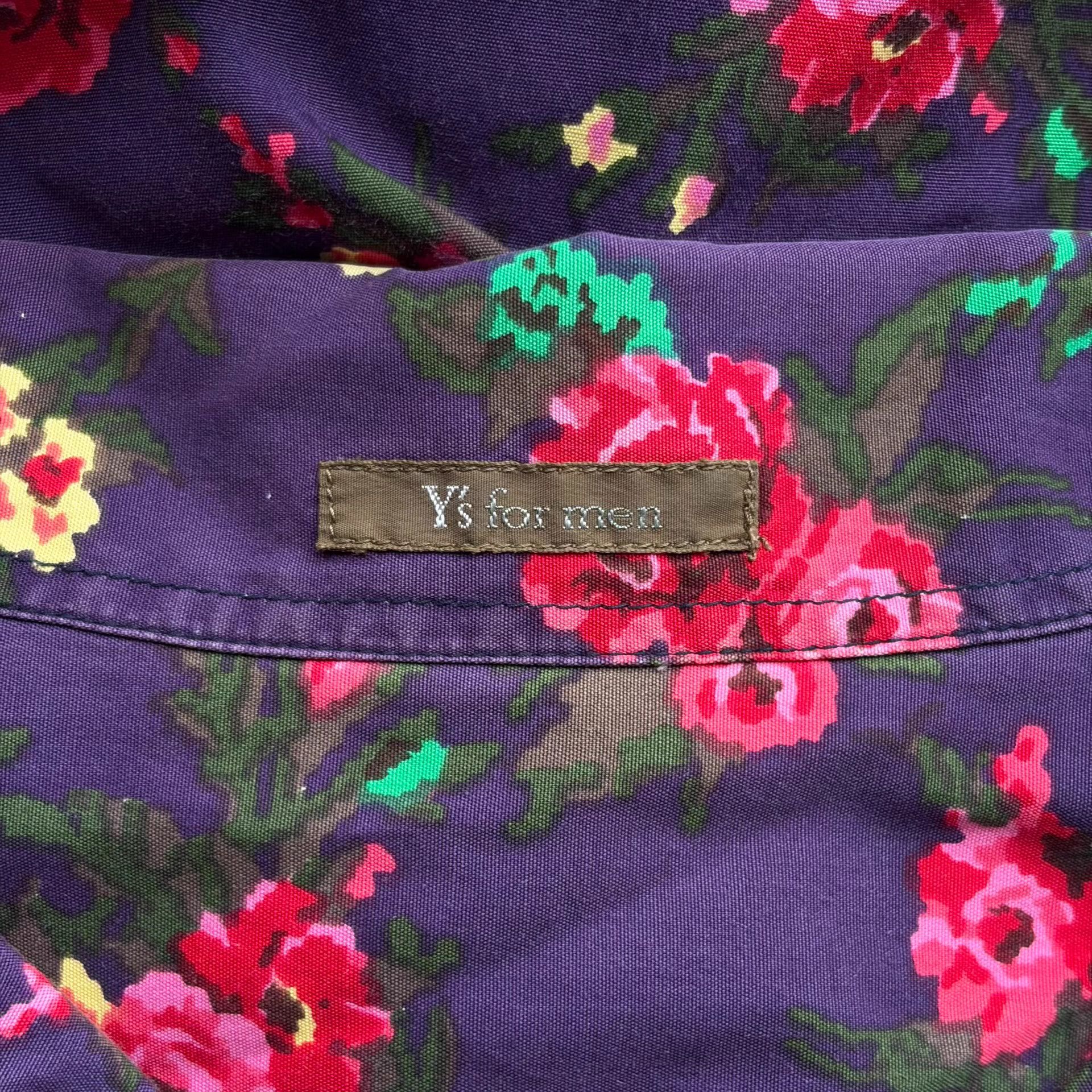 Yohji Yamamoto Yohji Yamamoto 90s All-Over Rose Print Shirt K4 Size US L / EU 52-54 / 3 - 6 Thumbnail