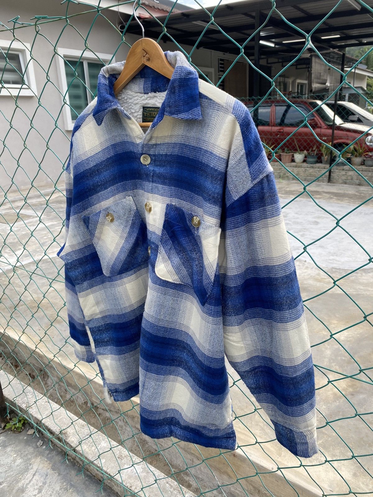 Flannel ⚡️last drop⚡️ Tom short shadow plaid sherpa flannel Size US L / EU 52-54 / 3 - 5 Thumbnail