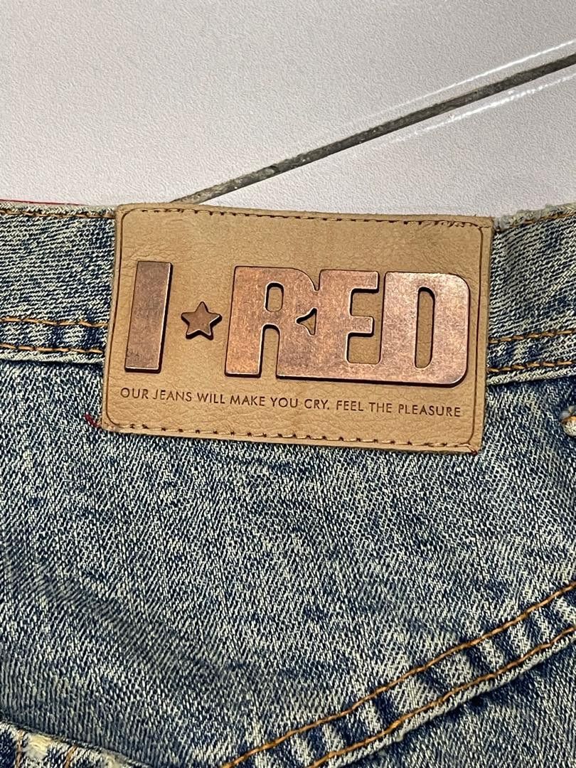 Indigo × Japanese Brand 🔥INDIGO RED DENIM DISTRESSED CARGO PANTS Size US 36 / EU 52 - 5 Thumbnail