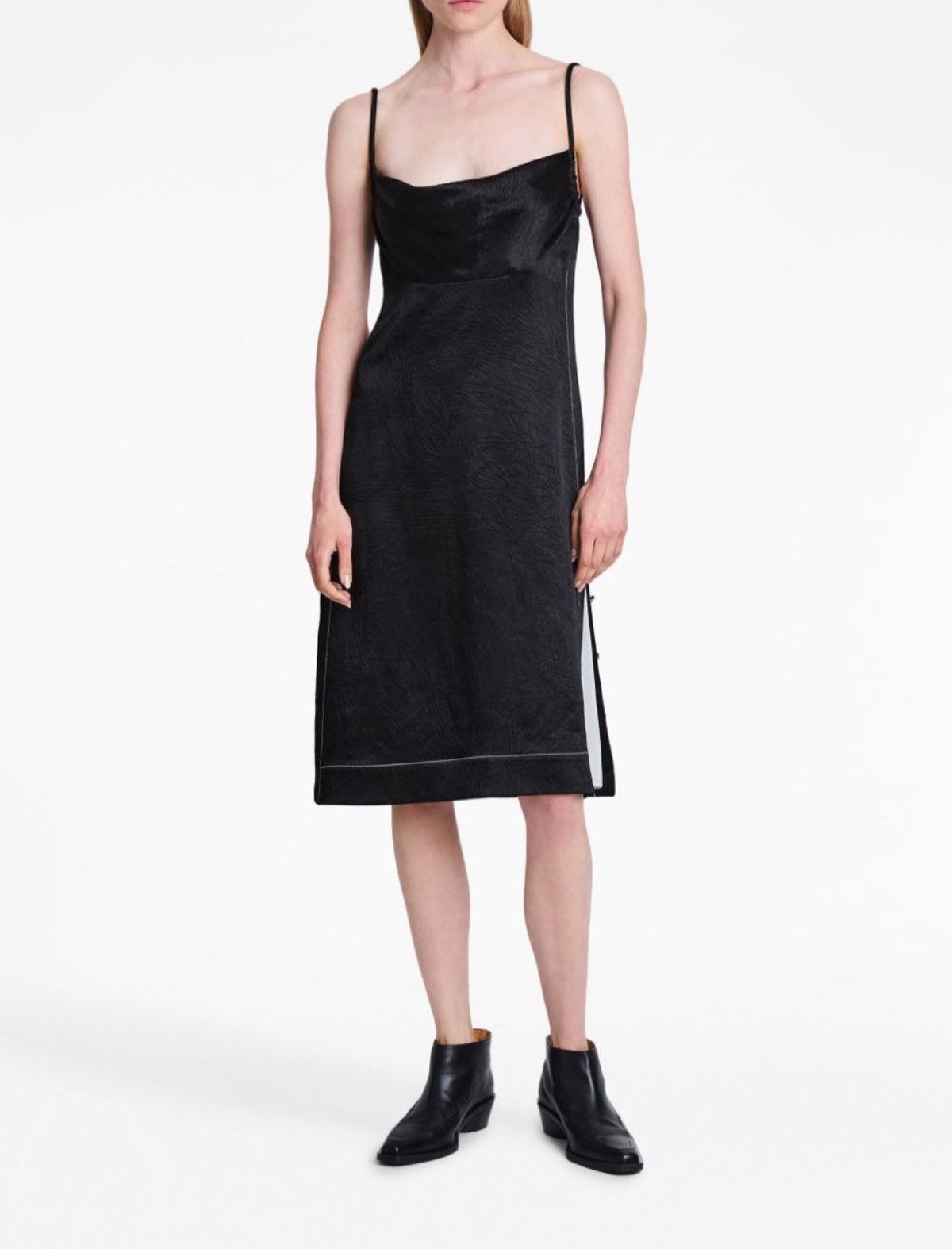 Proenza Schouler Proenza Schouler Crushed Satin Cowl Neck Midi-Dress size 6 Size M / US 6-8 / IT 42-44 - 2 Thumbnail