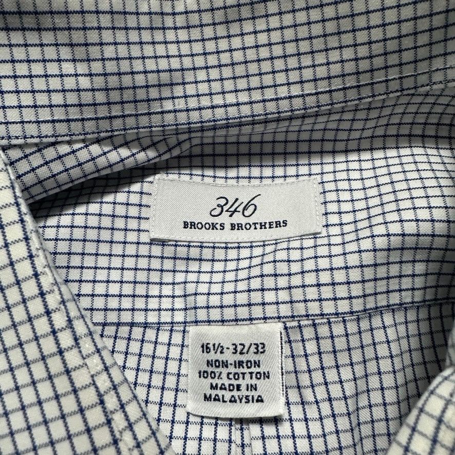 Brooks Brothers Brooks Brothers navy micro plaid button down size 16.5 Size US L / EU 52-54 / 3 - 5 Thumbnail