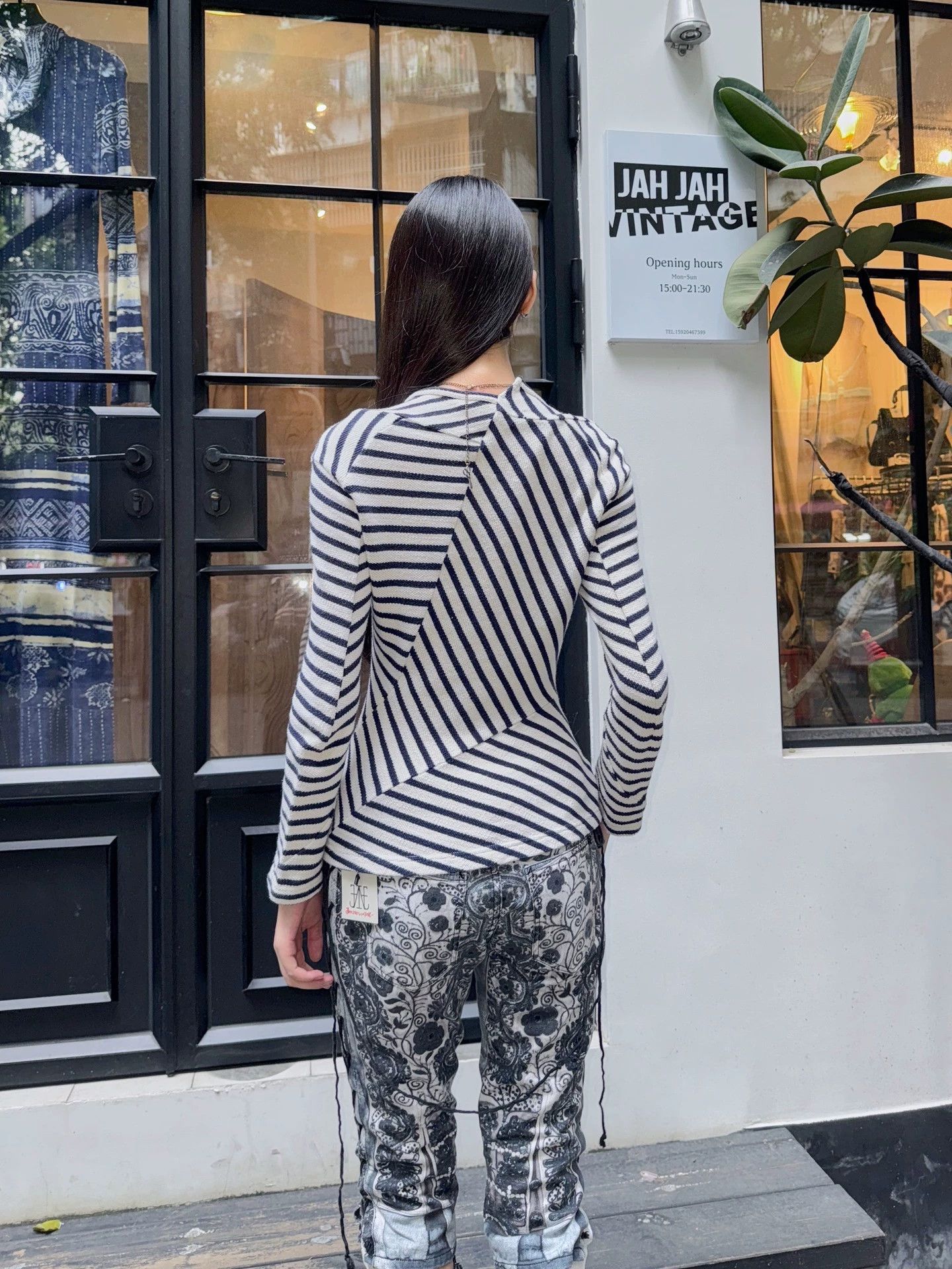 Junya Watanabe Junya Watanabe Stretch Stripe Asym Neck LS WT Top S Size S / US 4 / IT 40 - 7 Thumbnail